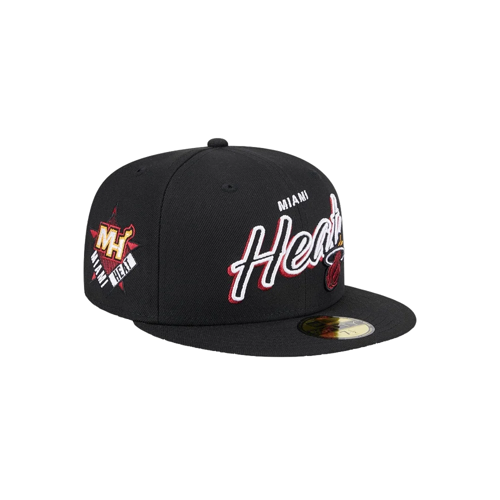 New Era Miami HEAT Script Sided Fitted Hat - Image 5