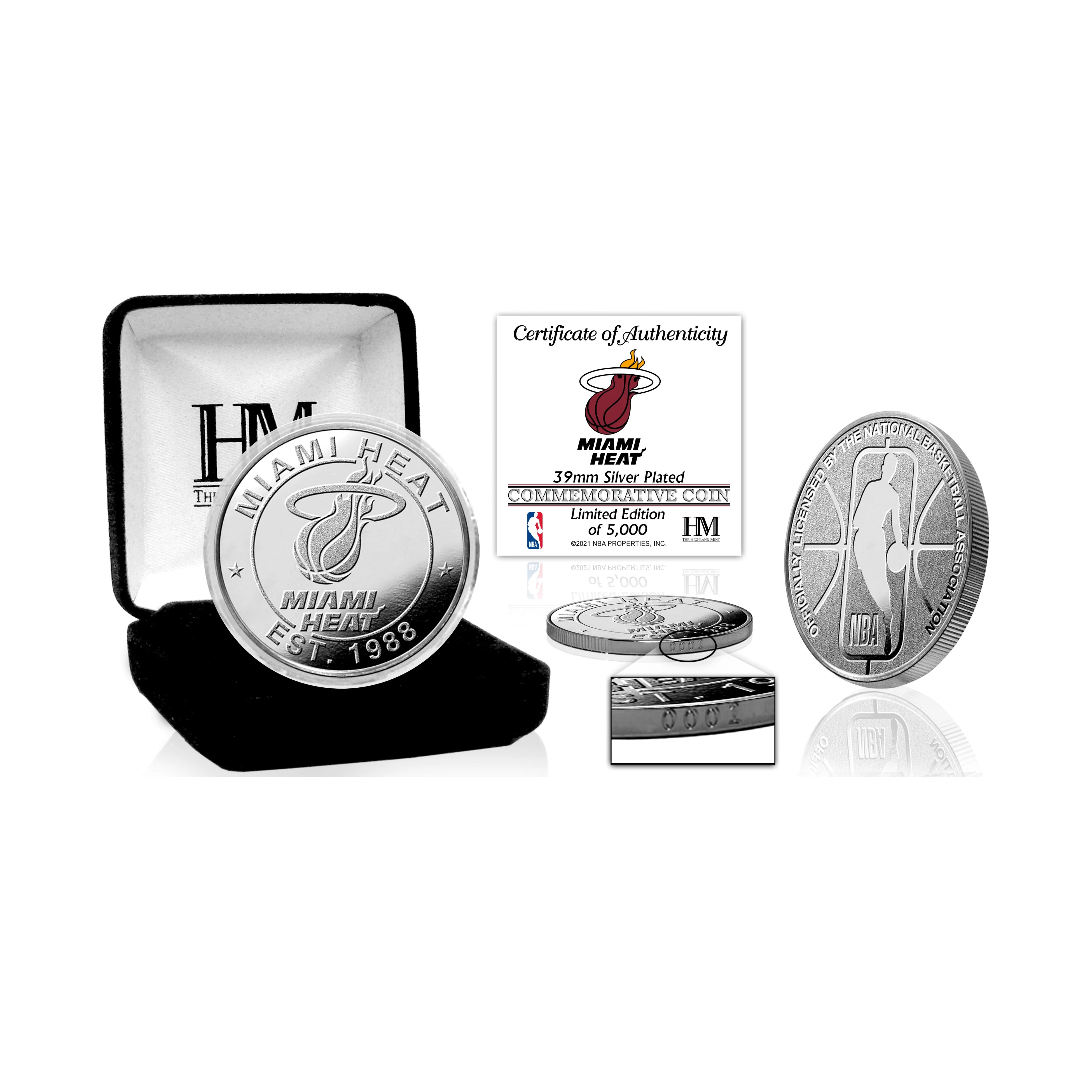 Highland Mint Miami HEAT Silver Mint Coin