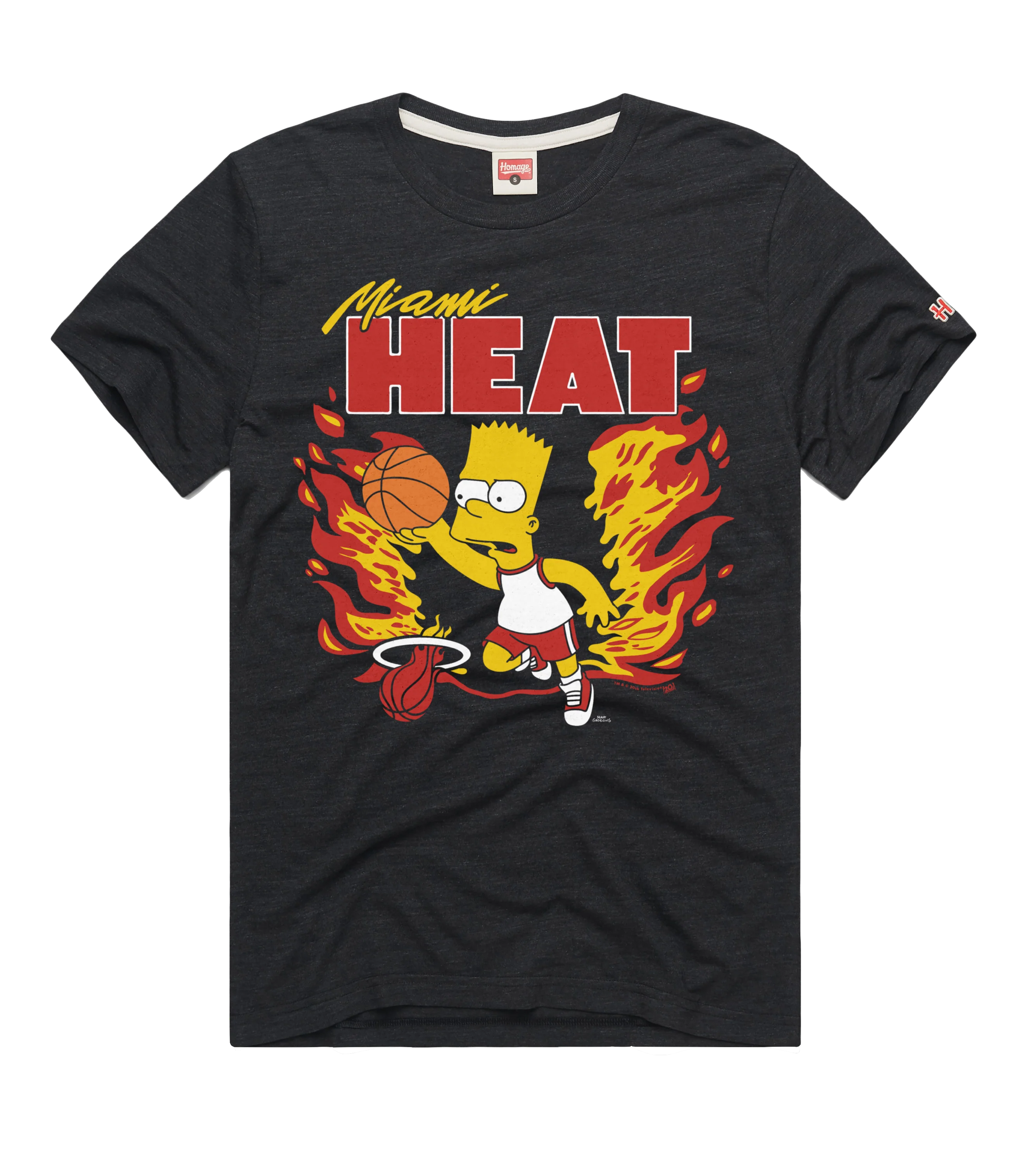 Homage Miami HEAT Bart Simpson Basketball Tee