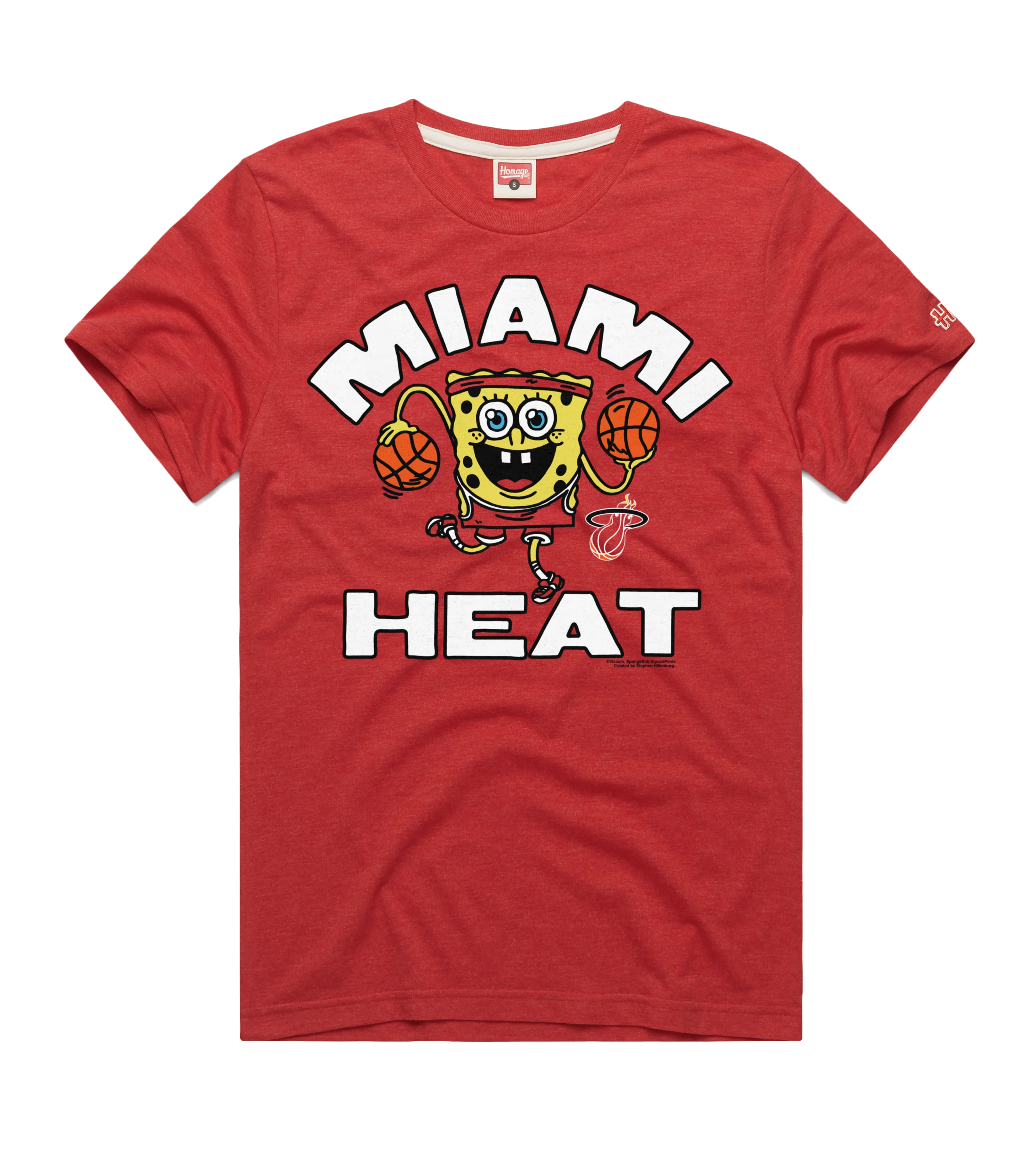 Homage Miami HEAT Red SpongeBob Tee - Image 4