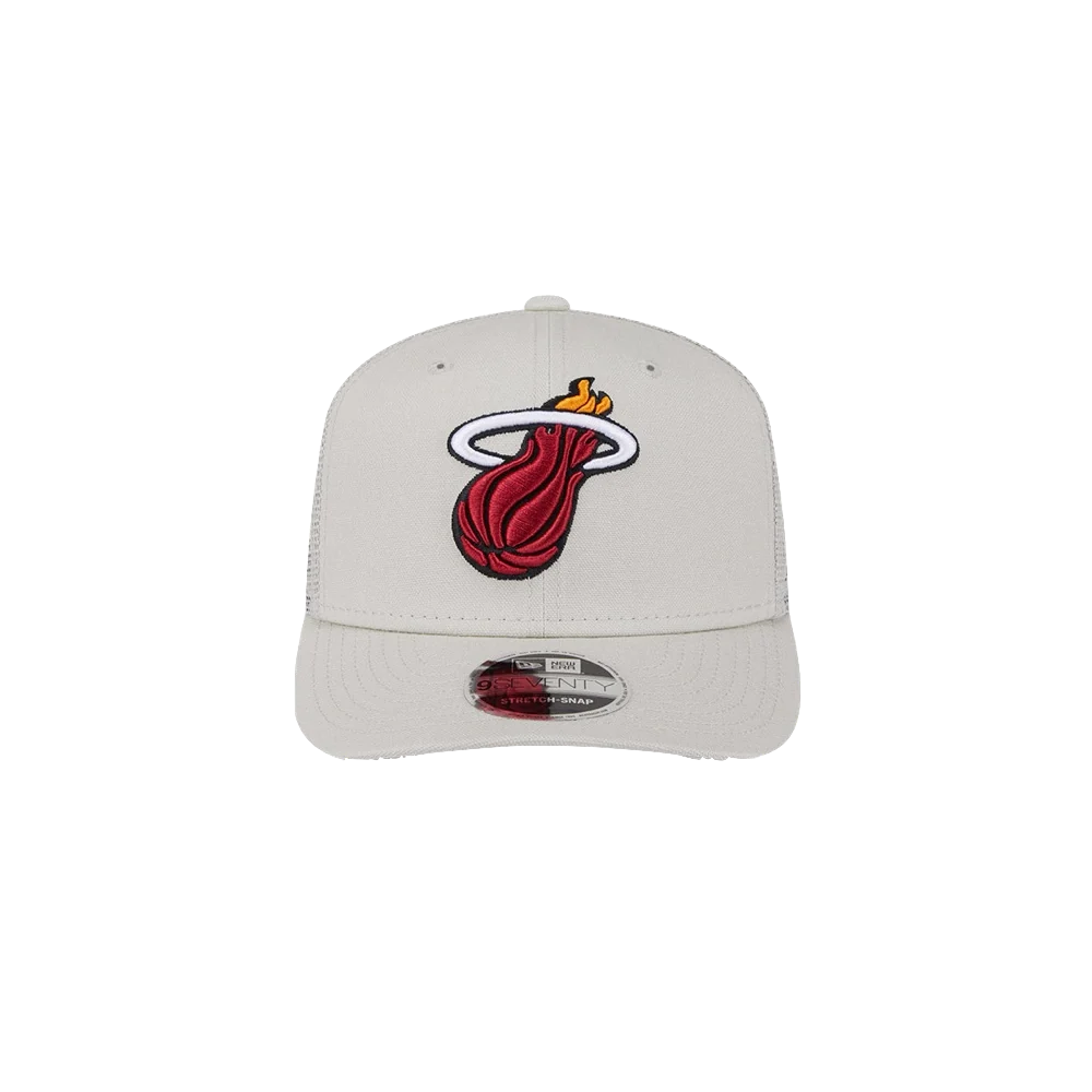 New Era Miami HEAT Stone Canvas Stretch Snapback