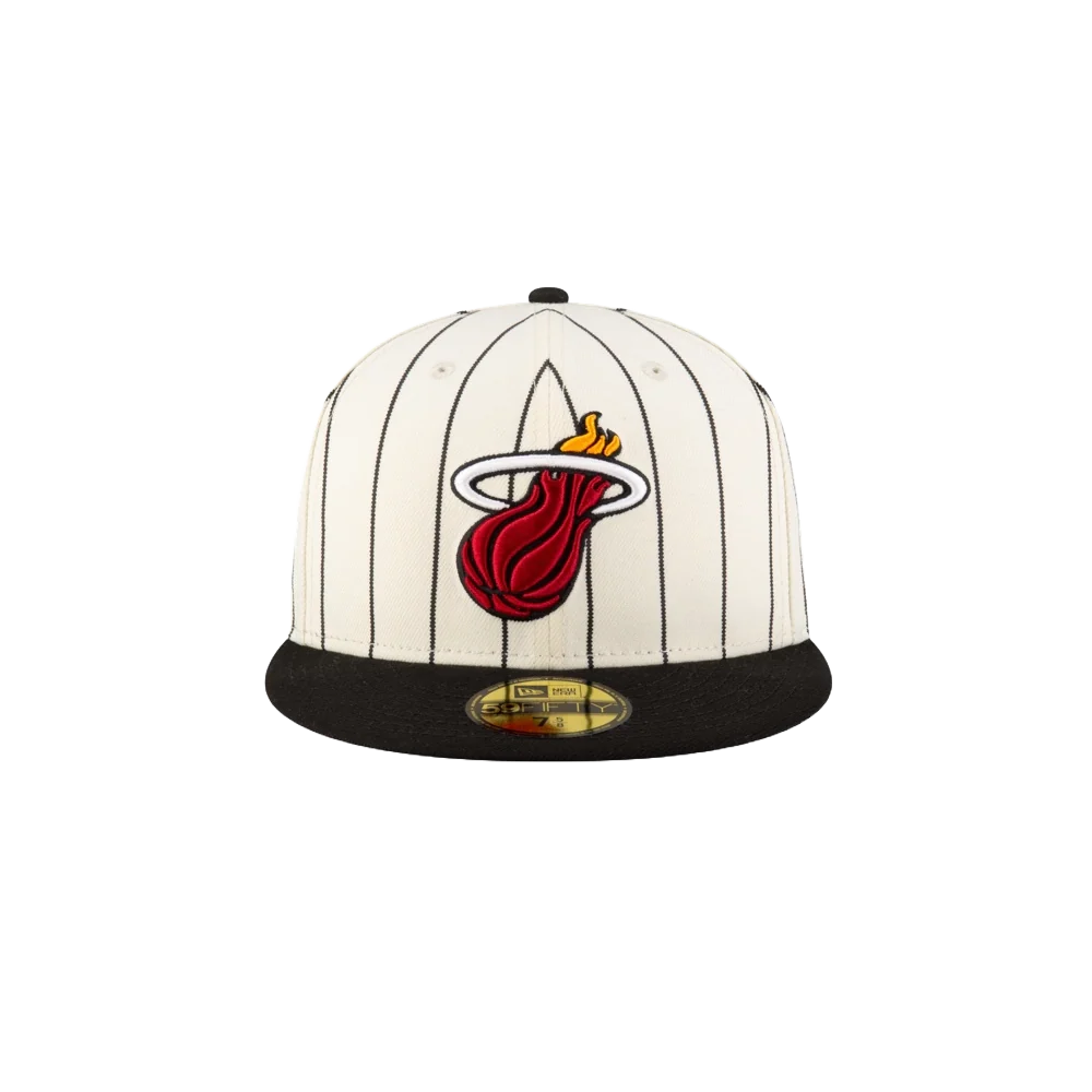 Court Culture Miami HEAT Cream n' Stripes Fitted Hat