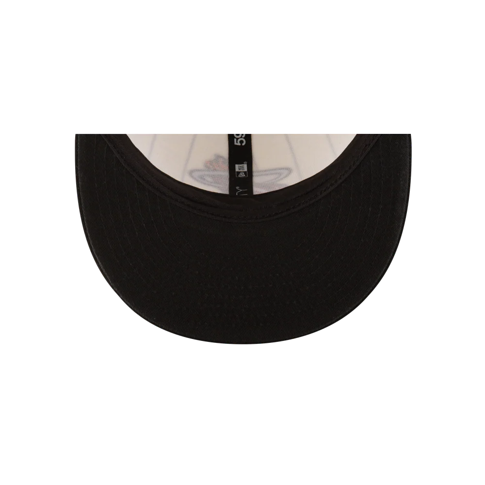 Court Culture Miami HEAT Cream n' Stripes Fitted Hat - Image 7