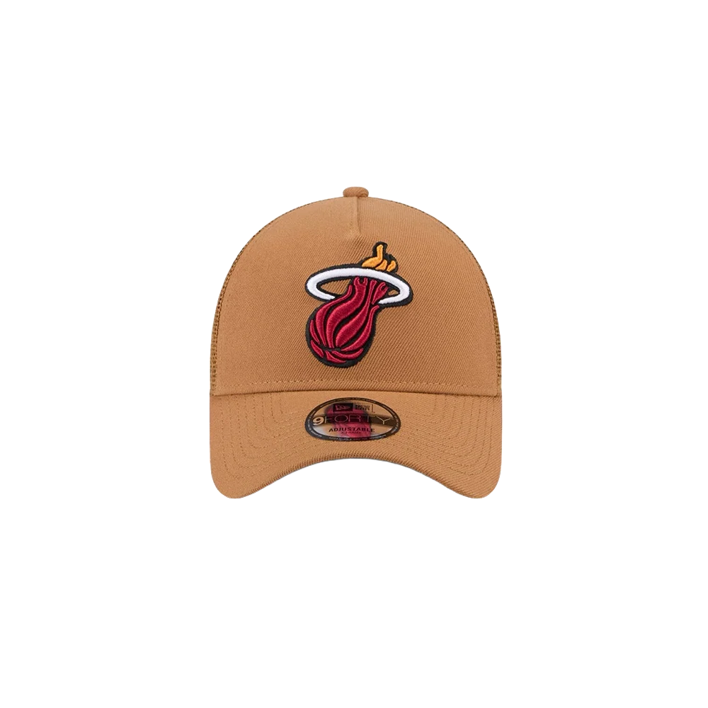 New Era Miami HEAT Tan Color Pack Trucker Dad Hat