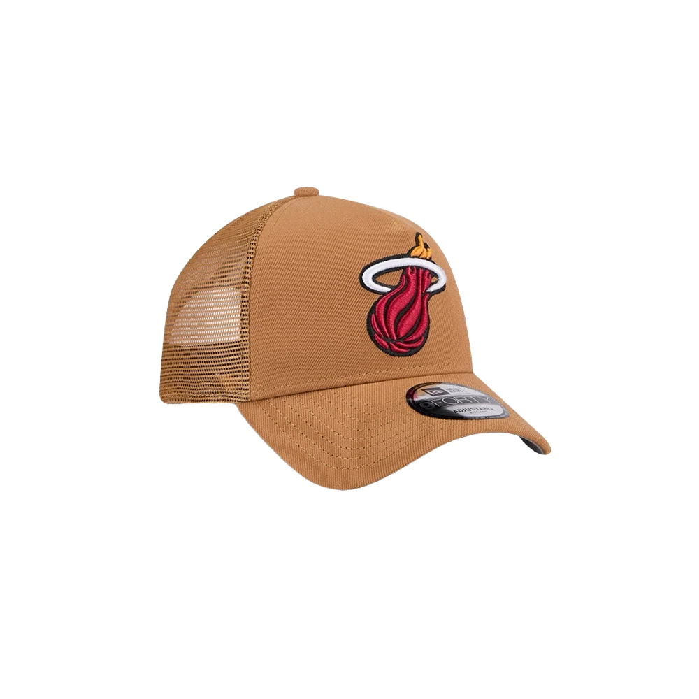 New Era Miami HEAT Tan Color Pack Trucker Dad Hat - Image 5