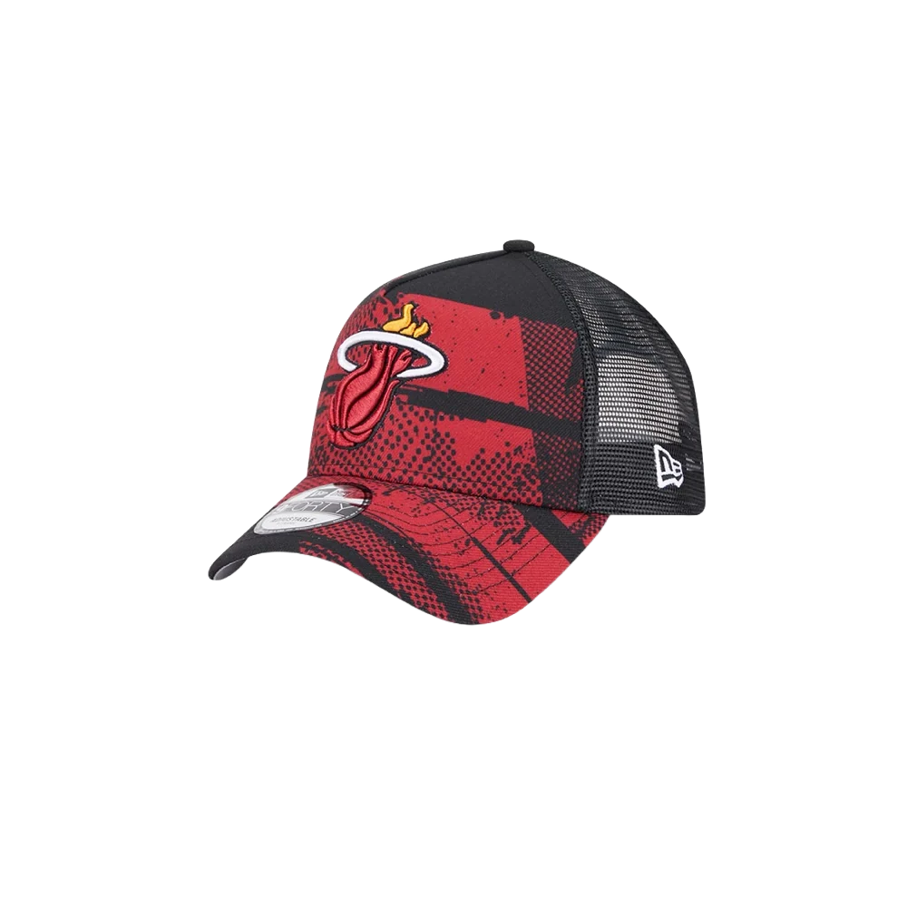 New Era Miami HEAT 2024 Tipoff Trucker Snapback - Image 3