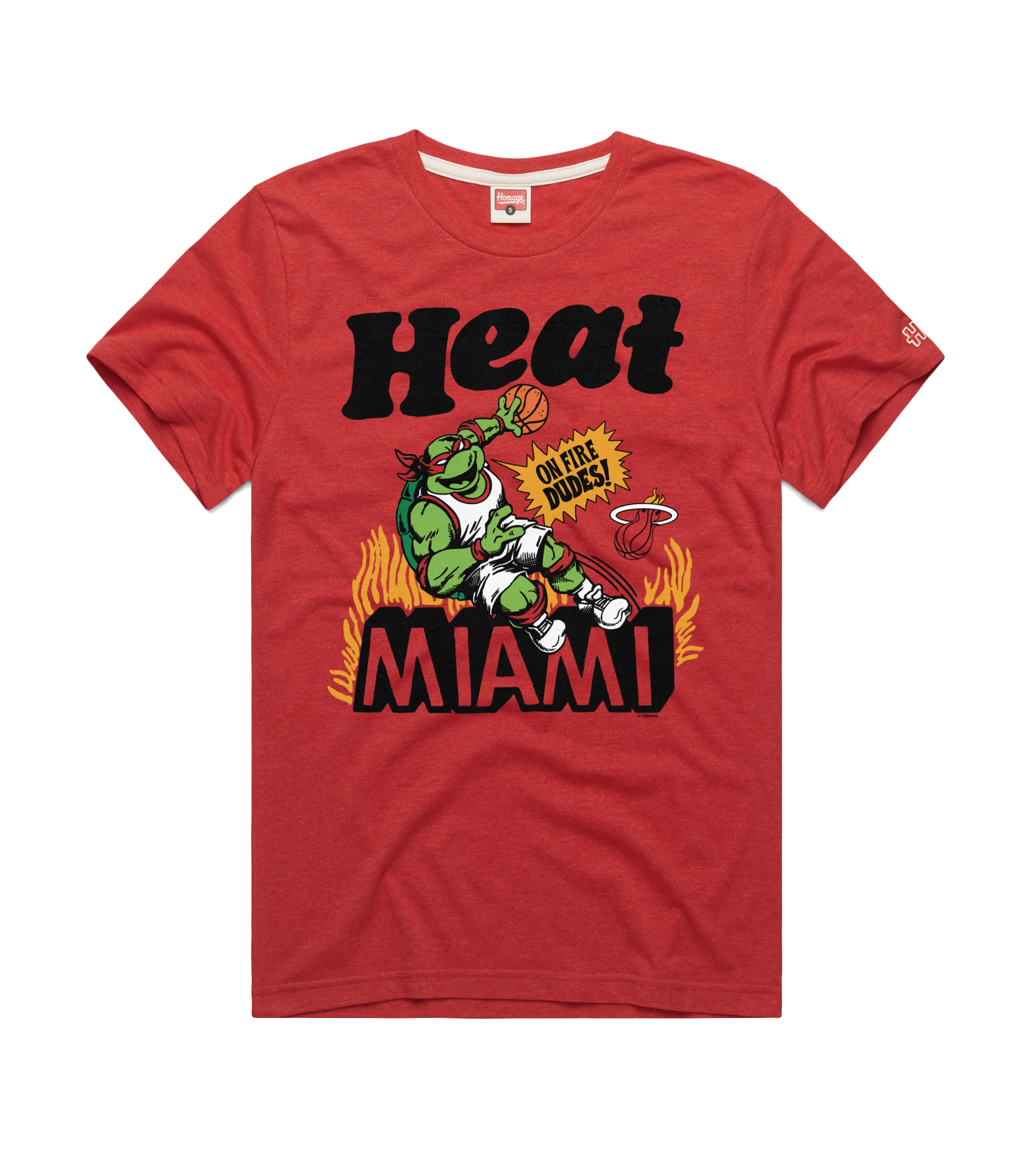 Homage Miami HEAT Red TMNT Tee - Image 4
