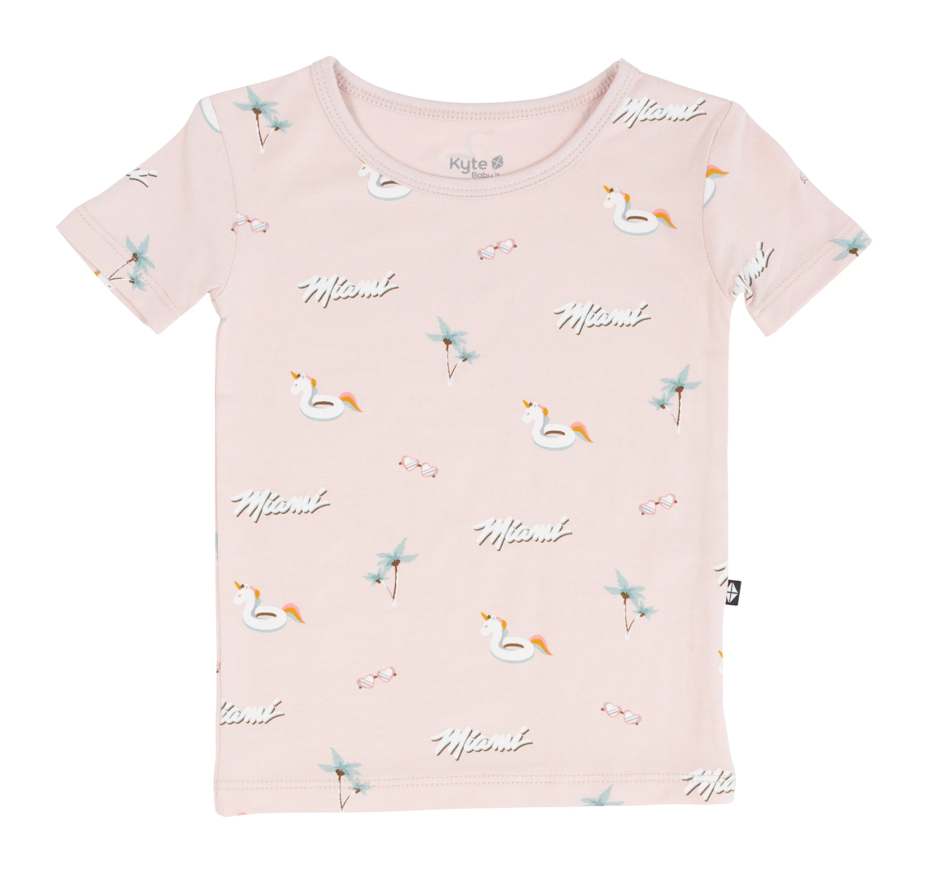 Court Culture x Kyte Baby Beach Blush Toddler Short Sleeve PJ Set - Image 2