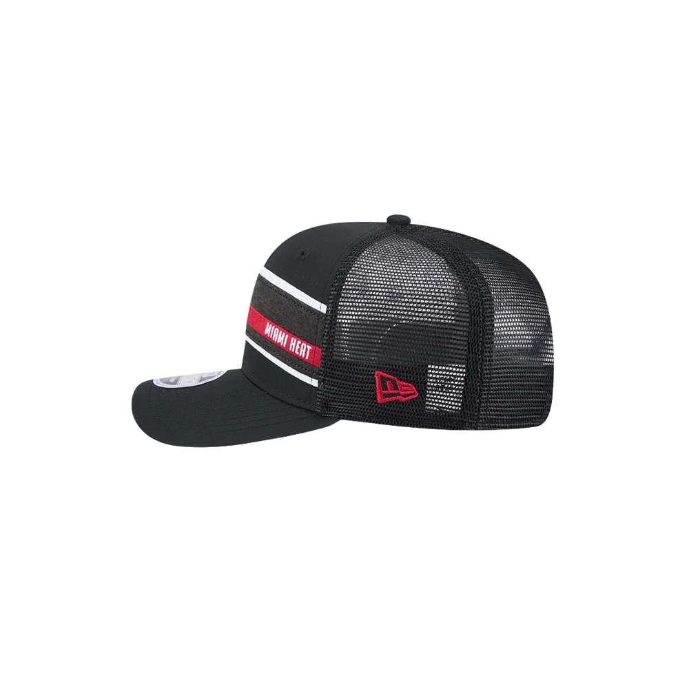 New Era Miami HEAT Stripe Trucker Stretch Snapback - Image 4