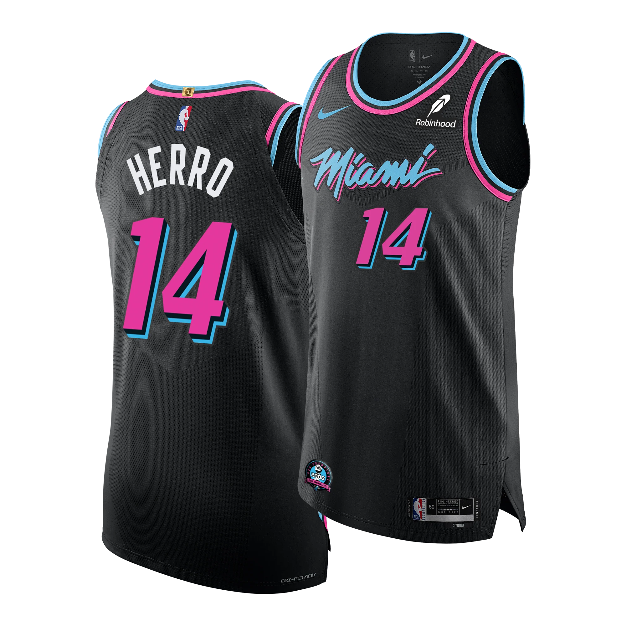 Tyler Herro Nike Original Vice Nights Authentic Jersey - Image 3