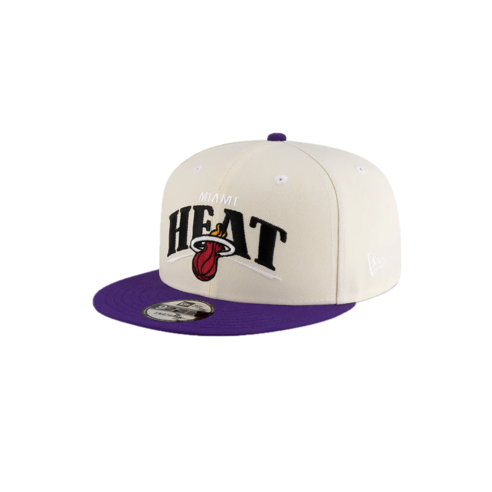 Tyler Herro New Era Cream Purple Snapback - Image 3
