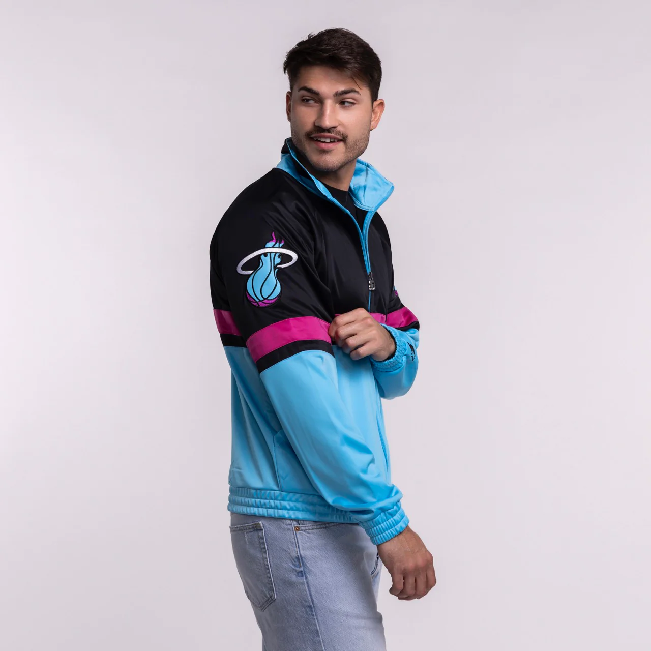 G-III Sports Miami HEAT Original Vice Nights Track Jacket - Image 3