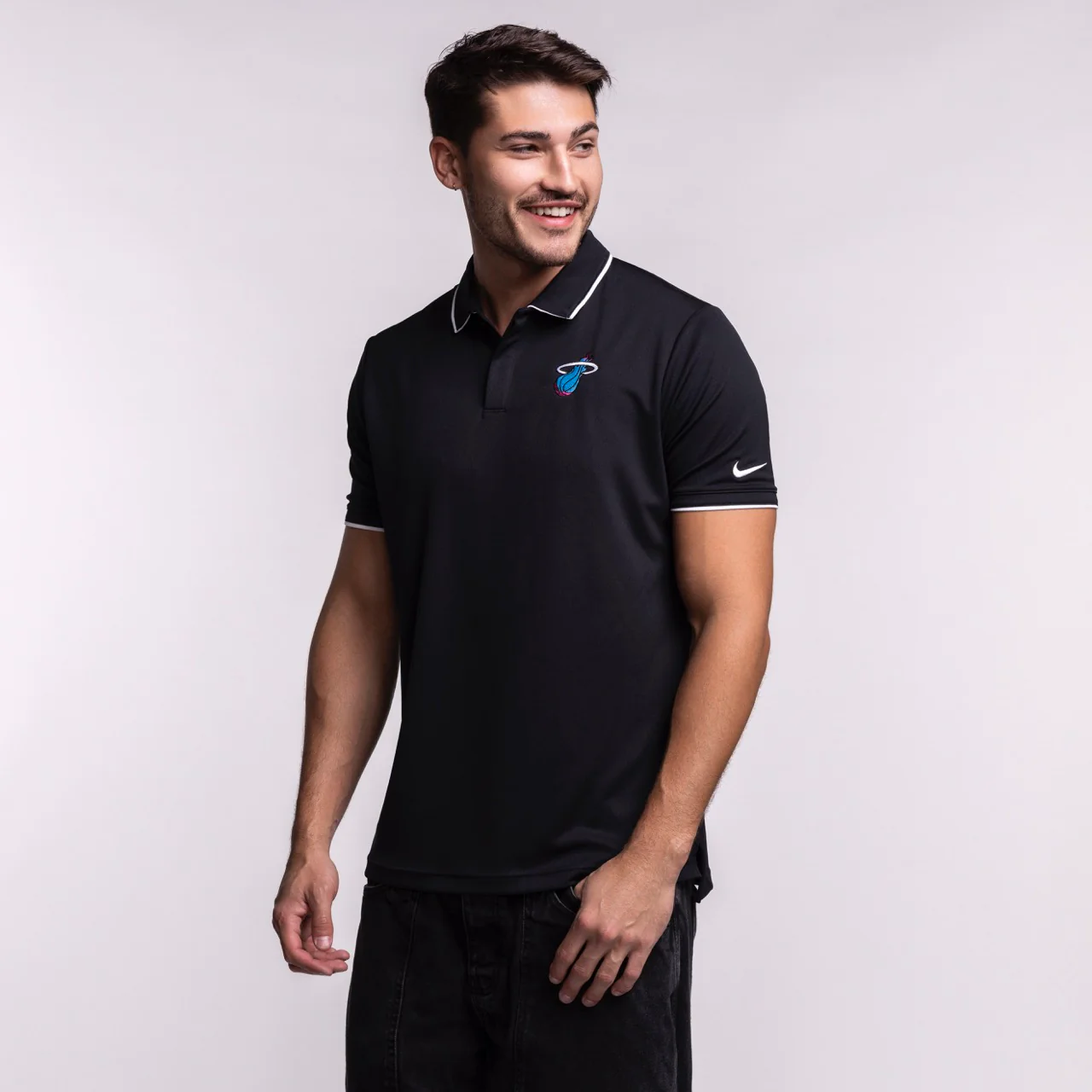Nike Miami HEAT Original Vice Nights Logo Polo