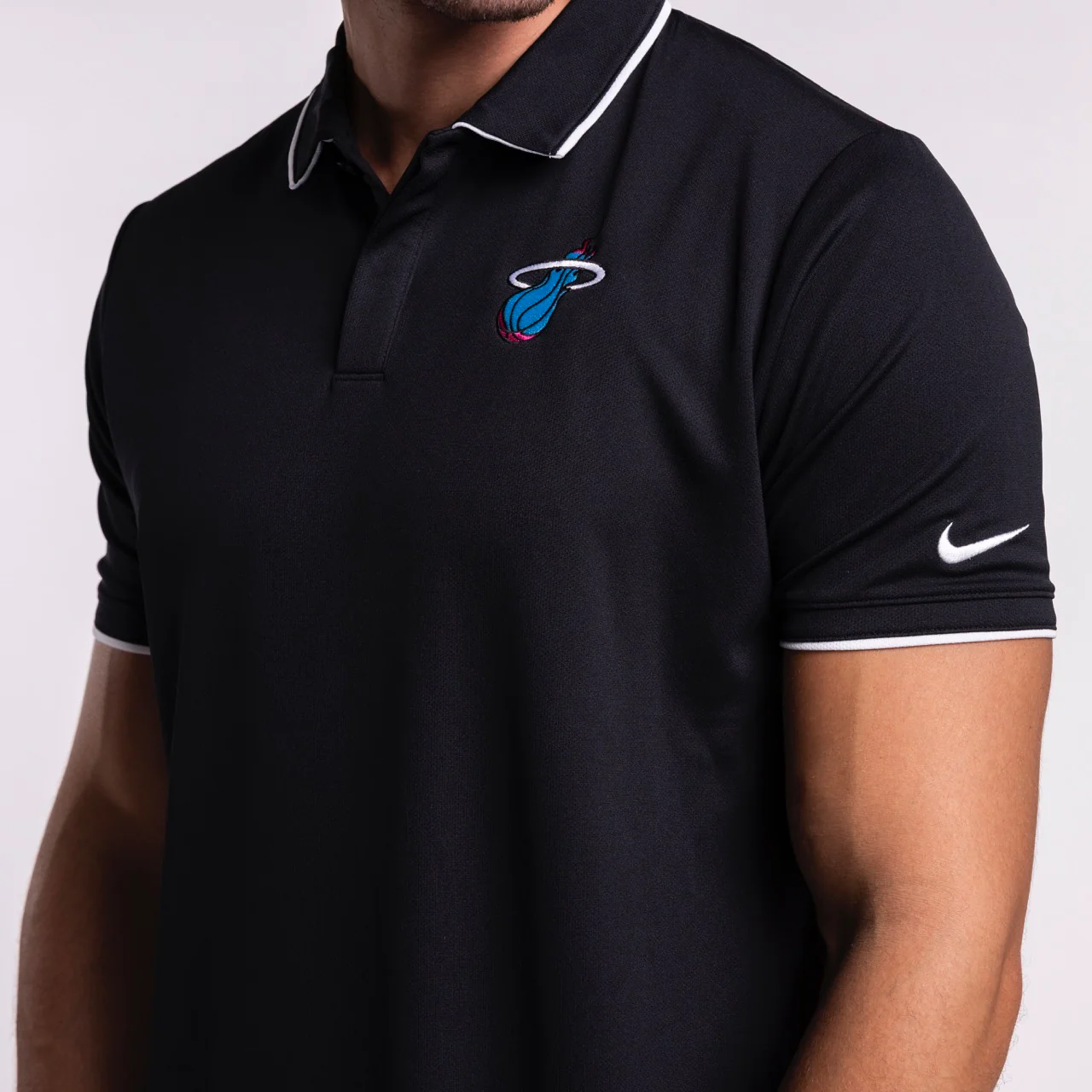 Nike Miami HEAT Original Vice Nights Logo Polo - Image 2
