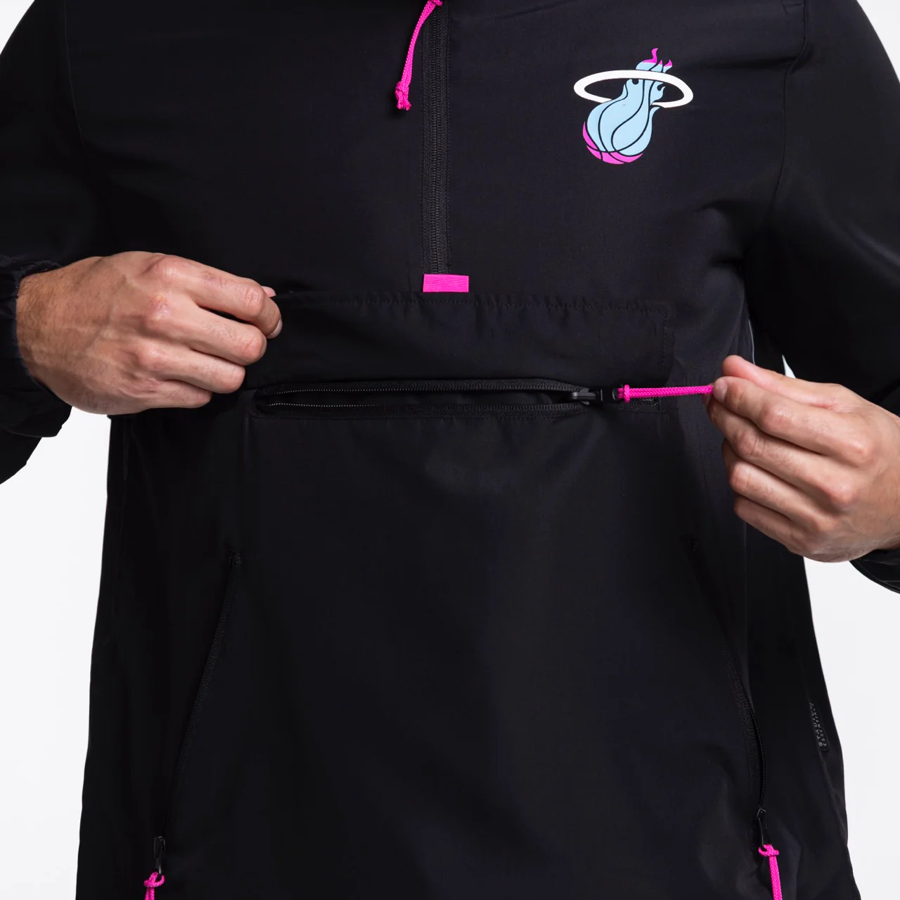 Stadium Essentials Miami HEAT Original Vice Nights 1/4 Zip Jacket - Image 3