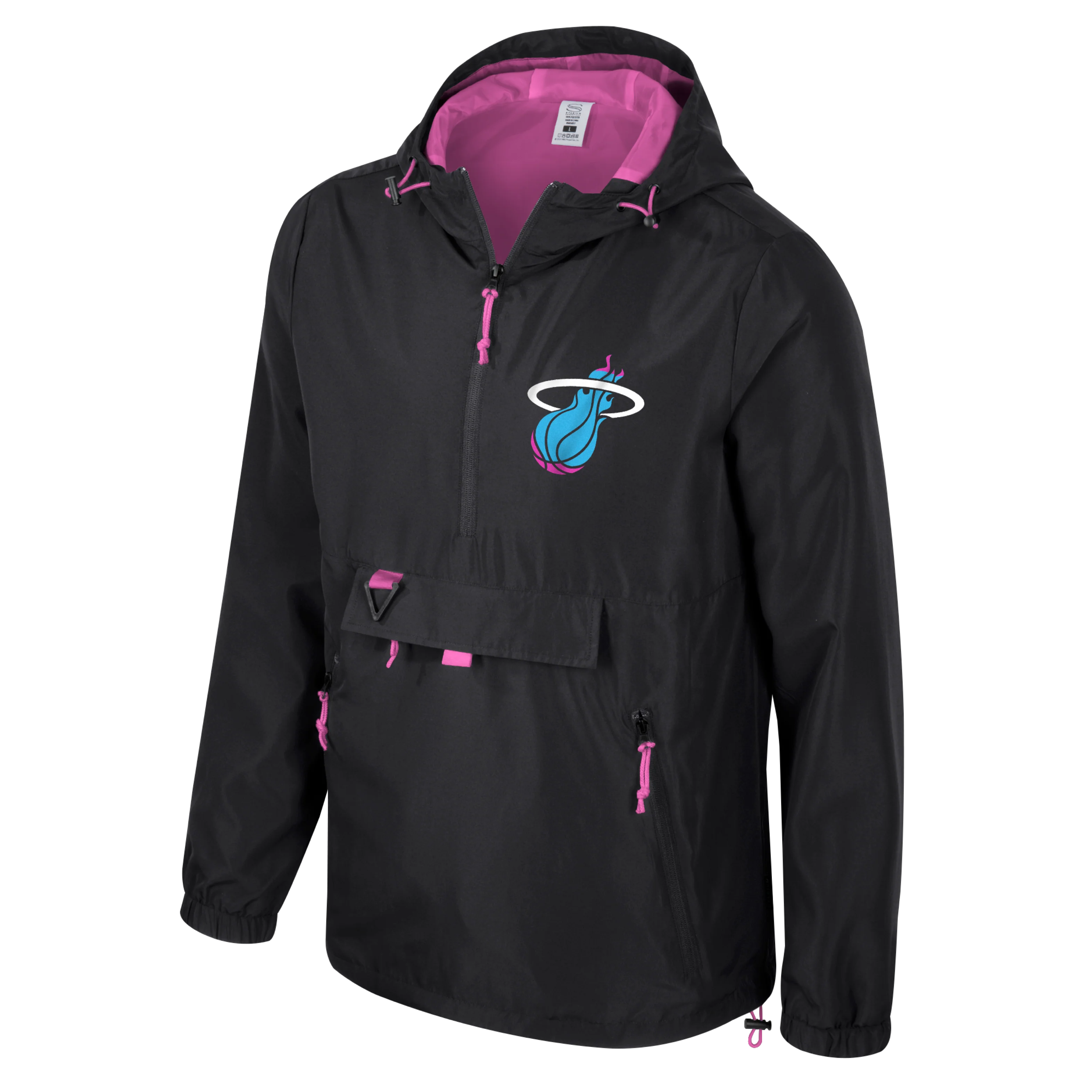 Stadium Essentials Miami HEAT Original Vice Nights 1/4 Zip Jacket - Image 5