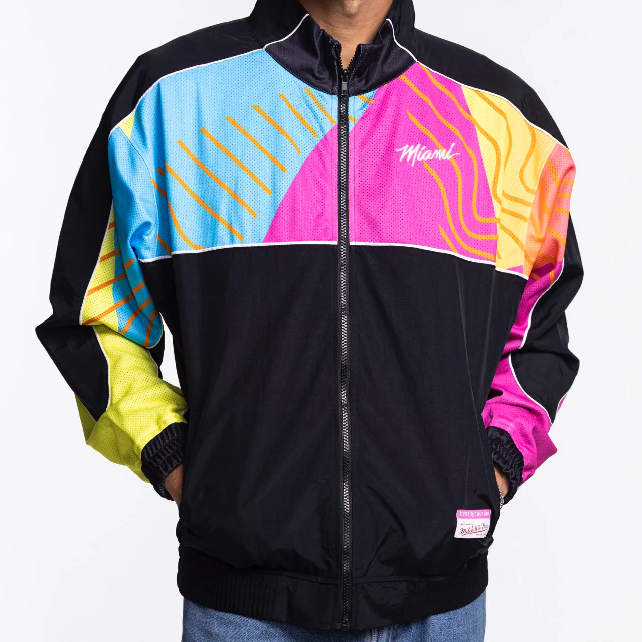 Court Culture x Mitchell & Ness Original Vice Nights "Spectrum" Windbreaker - Image 3