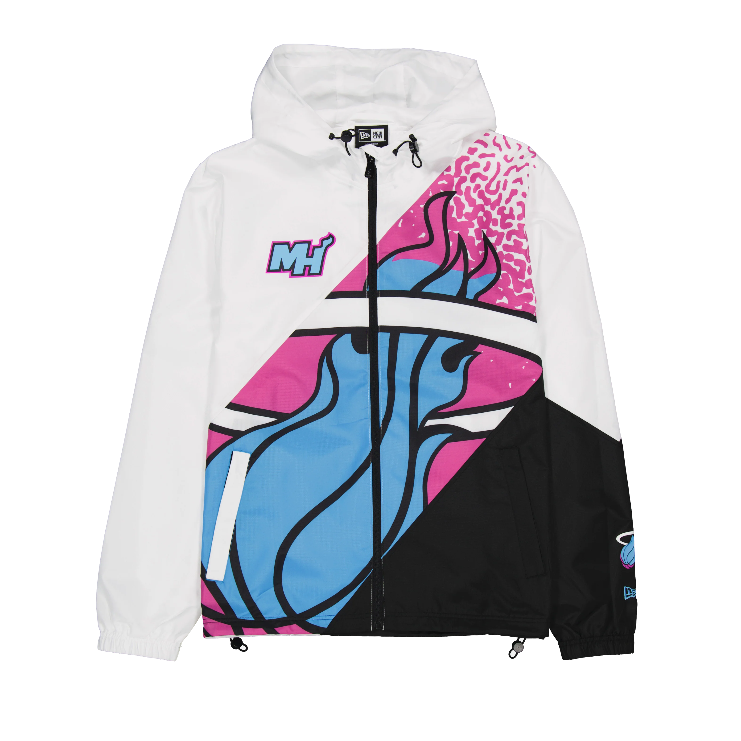 New Era Miami HEAT Original Vice Windbreaker Jacket - Image 5