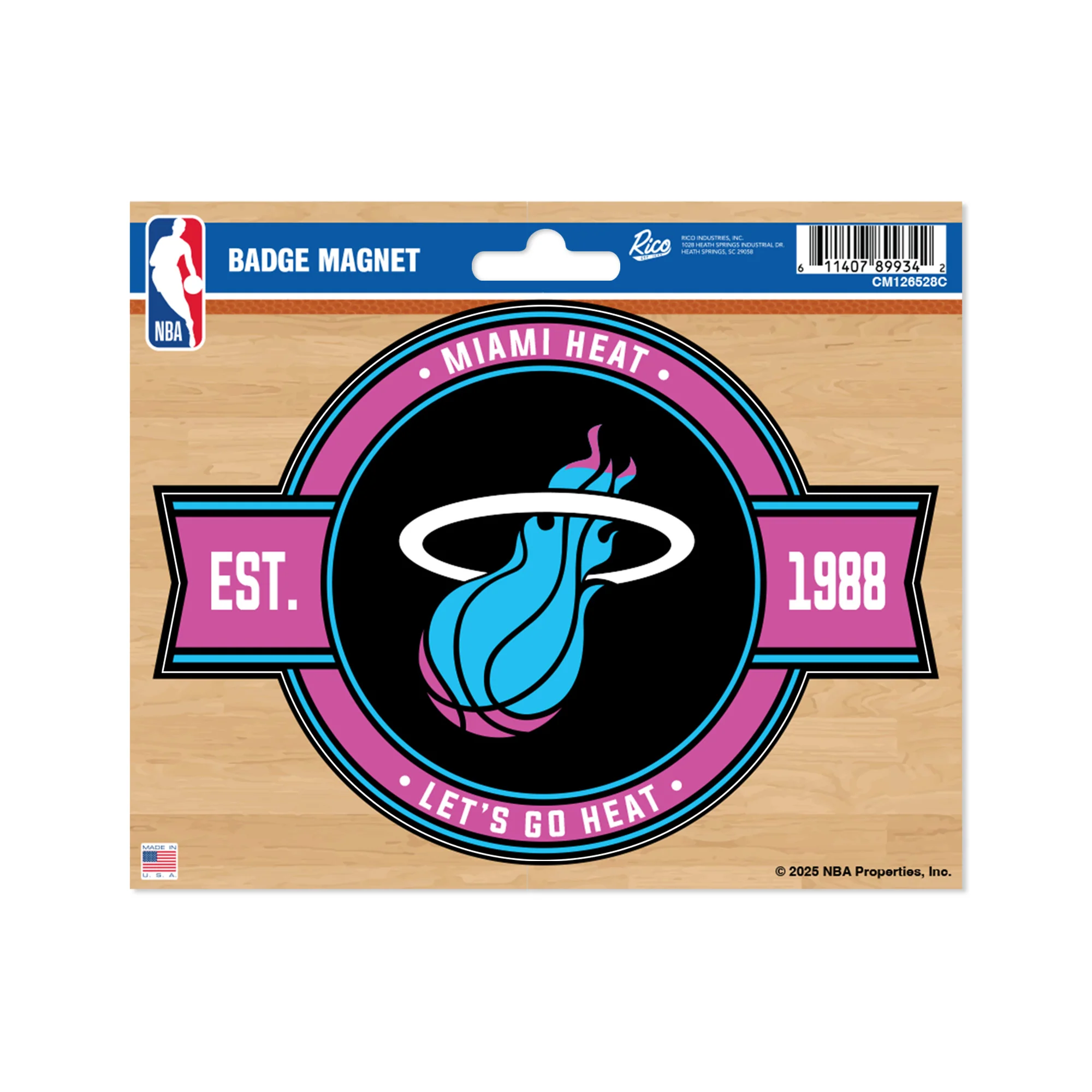 Miami HEAT Original Vice Nights Badge Magnet