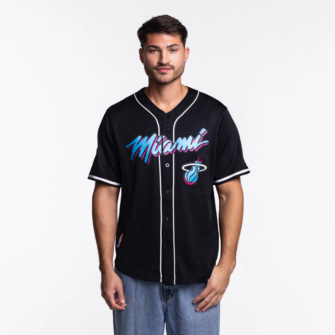 Pro Standard Miami HEAT Original Vice Nights Baseball Jersey