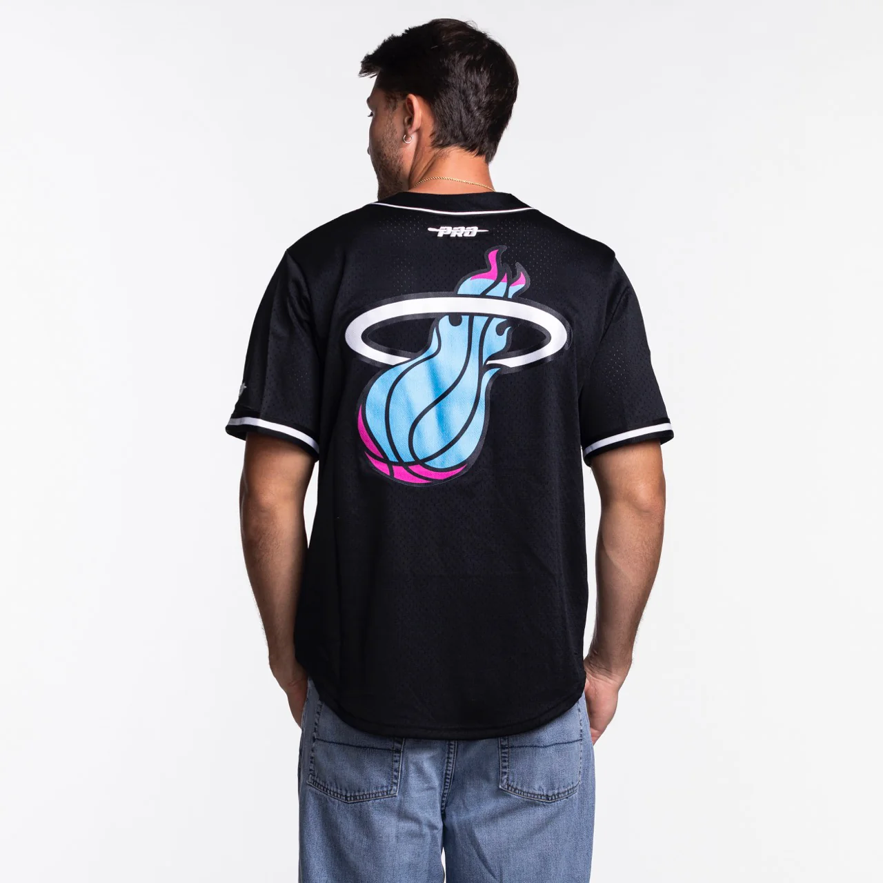 Pro Standard Miami HEAT Original Vice Nights Baseball Jersey - Image 2