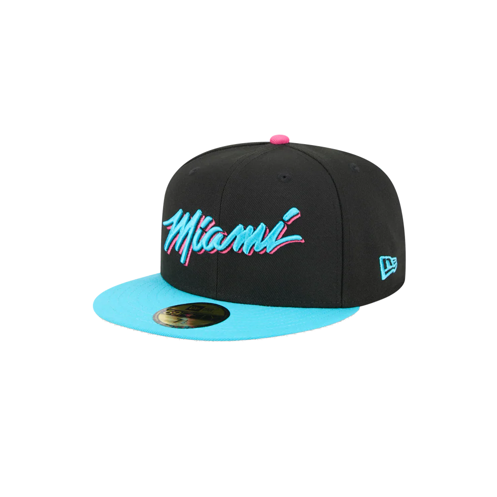 New Era Miami HEAT Original Vice Nights Fitted Hat - Image 5