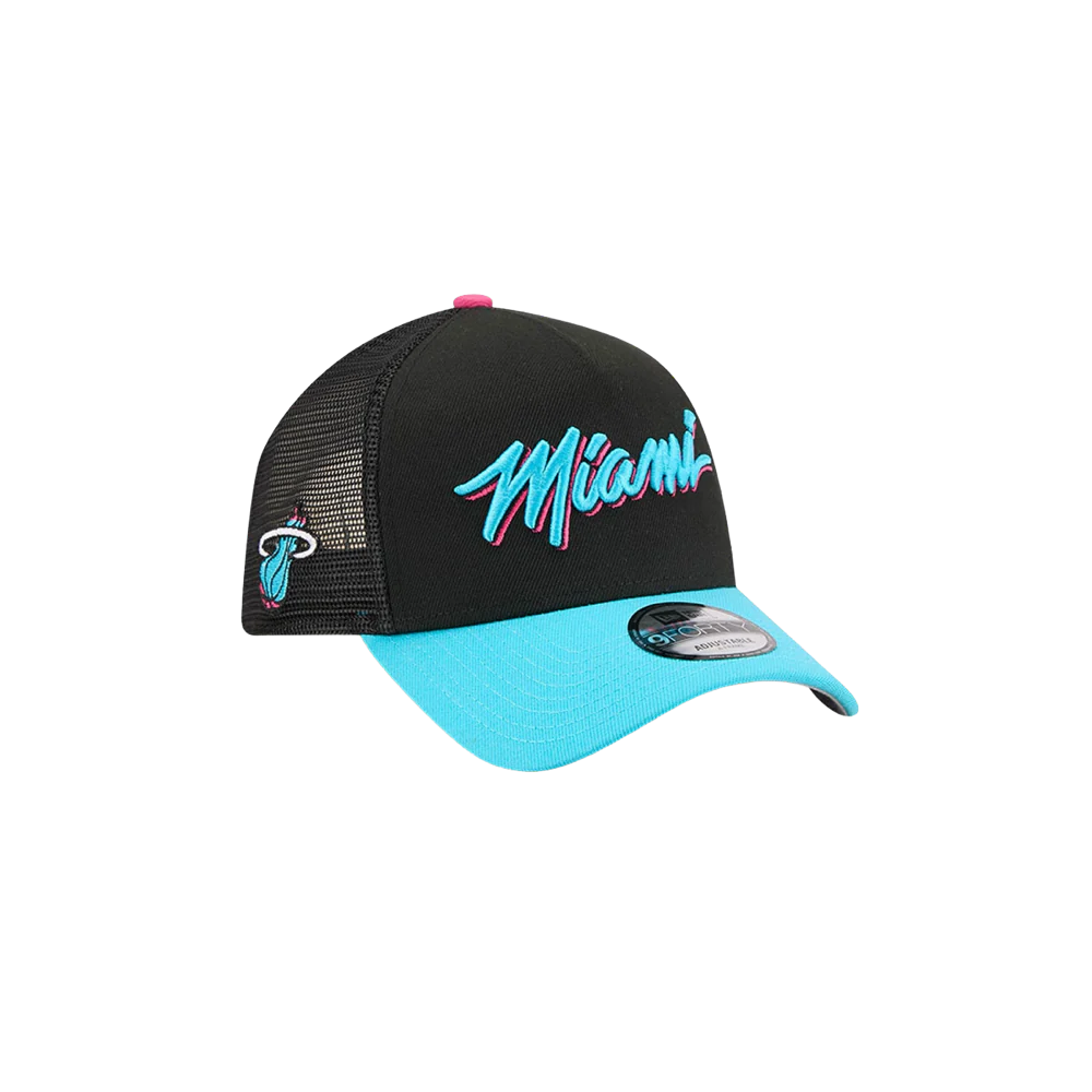 New Era Miami HEAT Original Vice Nights Trucker Snapback - Image 3