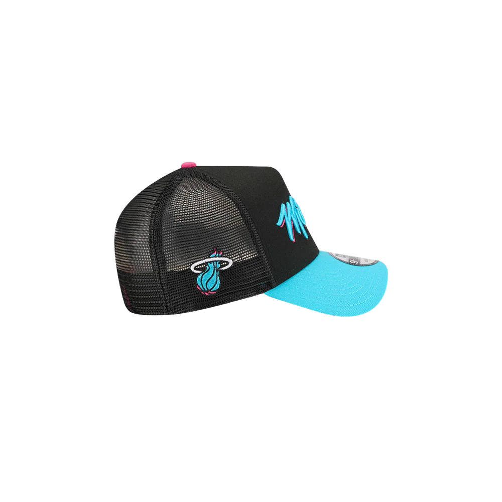 New Era Miami HEAT Original Vice Nights Trucker Snapback - Image 4