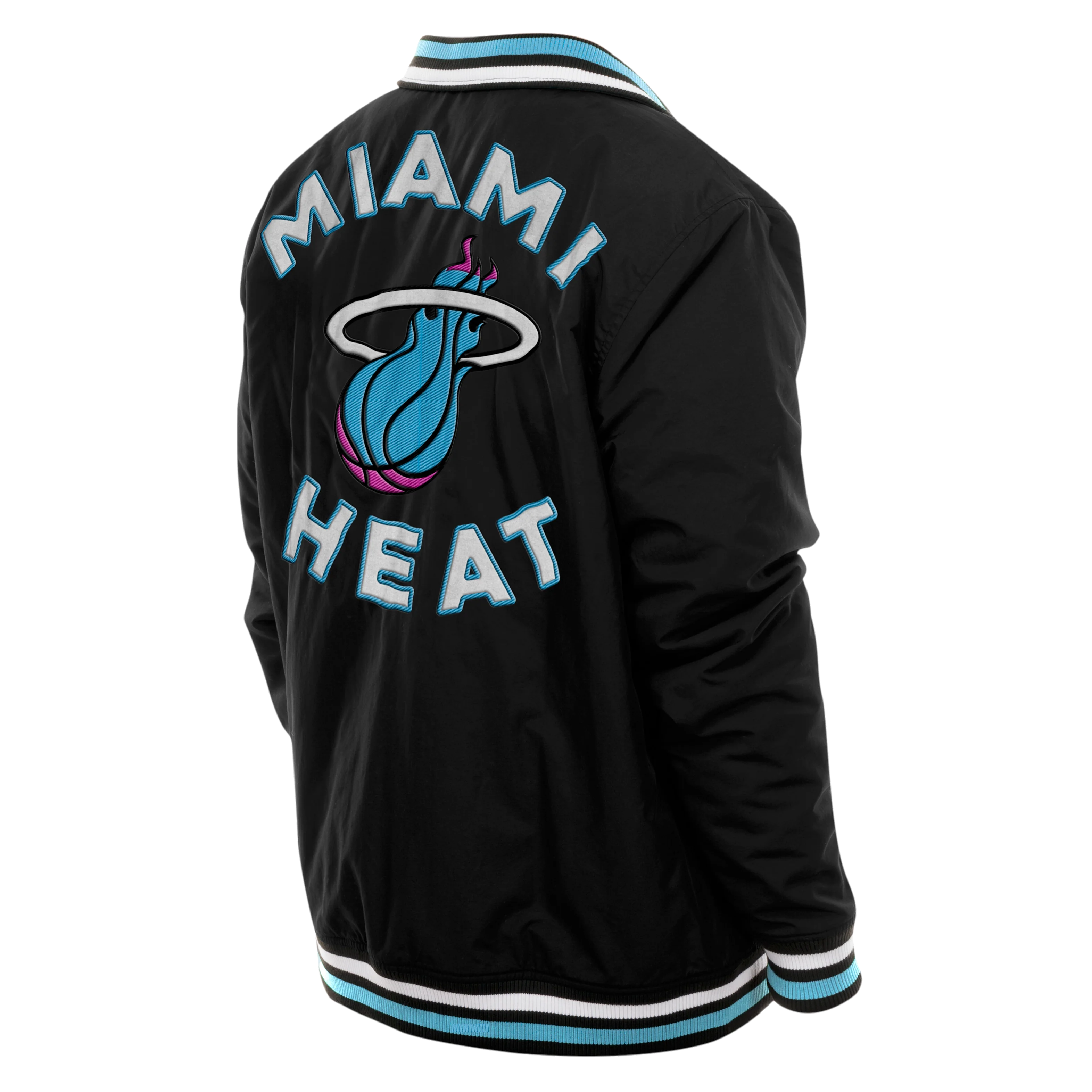 New Era Miami HEAT Original Vice Nights Zip-Up Jacket - Image 6