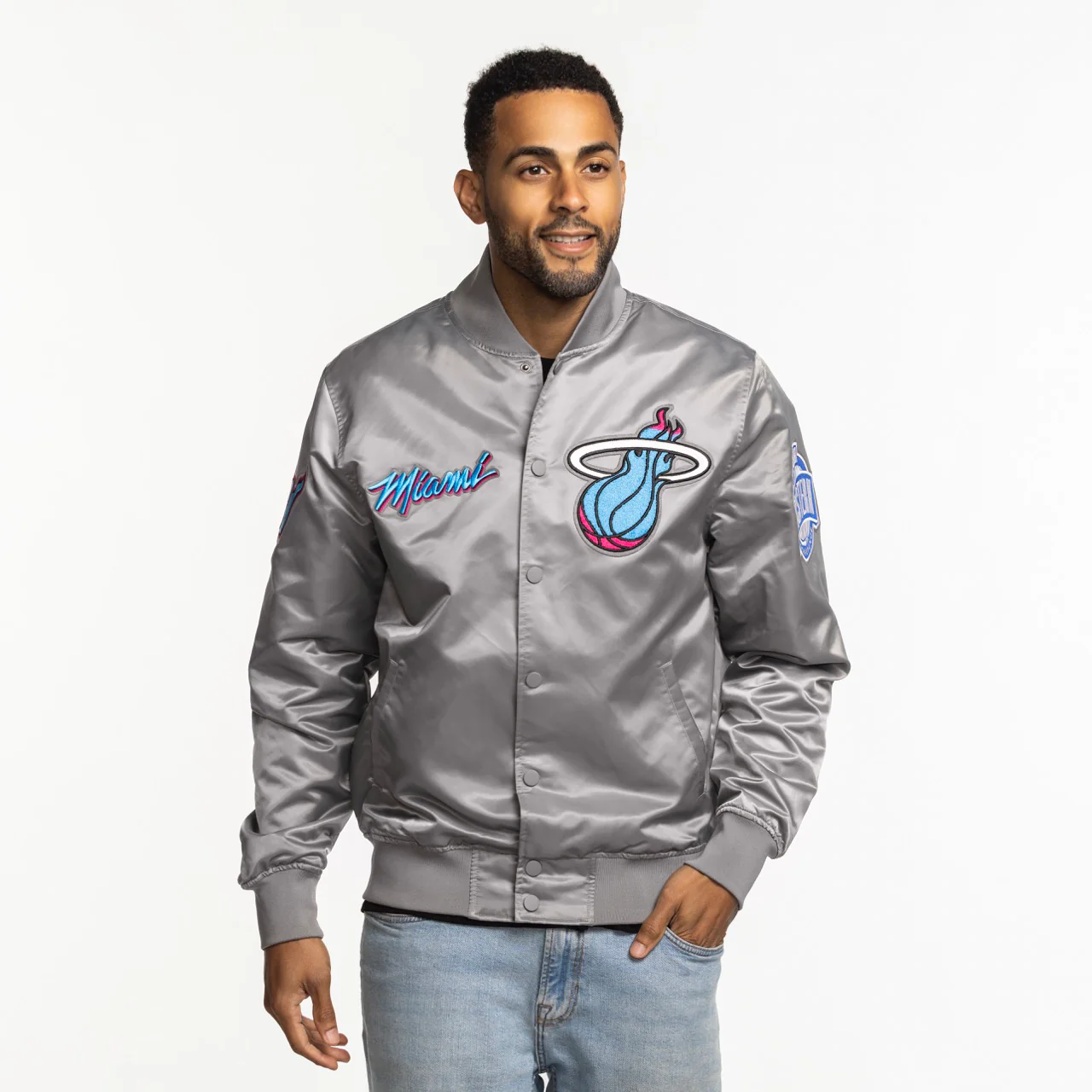Pro Standard Miami HEAT Original Vice Nights Satin Jacket
