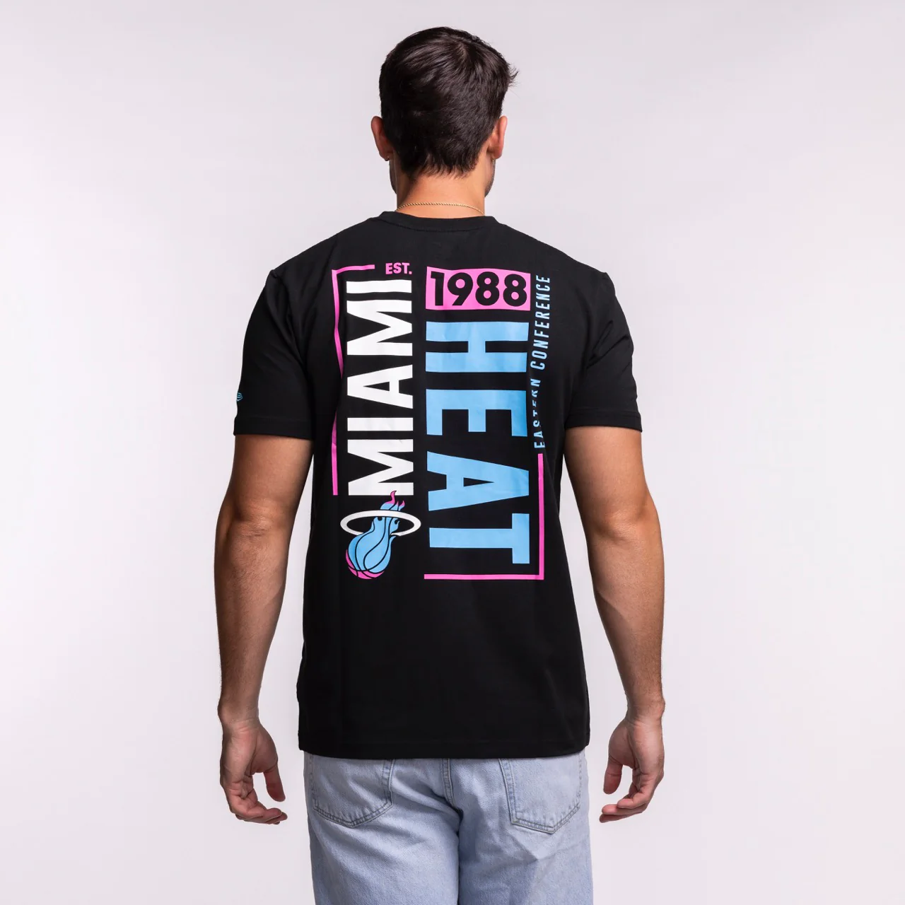 New Era Miami HEAT Original Vice Nights Back Print Tee - Image 2