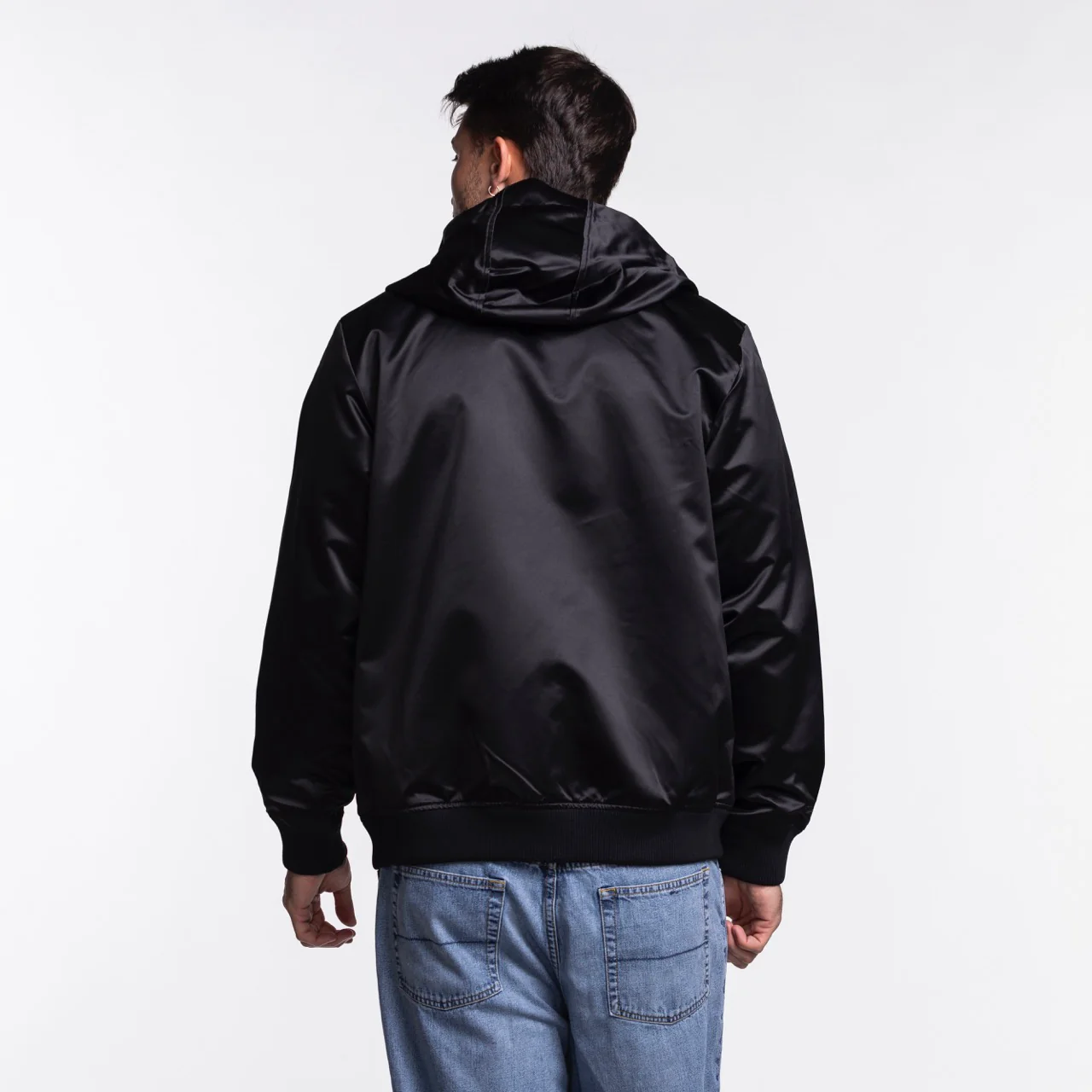 Mitchell & Ness Miami HEAT Original Vice Nights Satin Bomber - Image 3