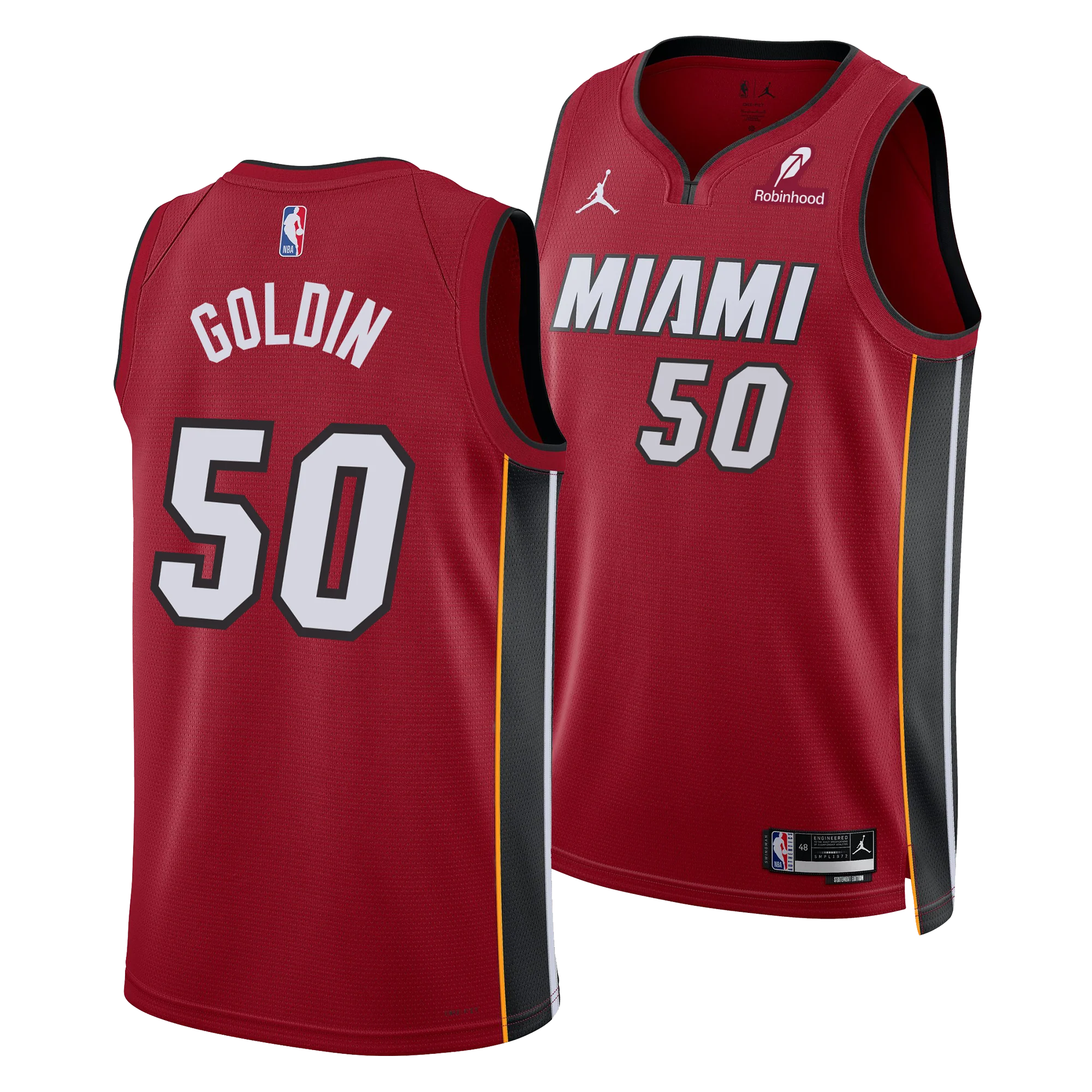Vladislav Goldin Nike Jordan Brand Miami HEAT Statement Red Swingman Jersey - Image 3