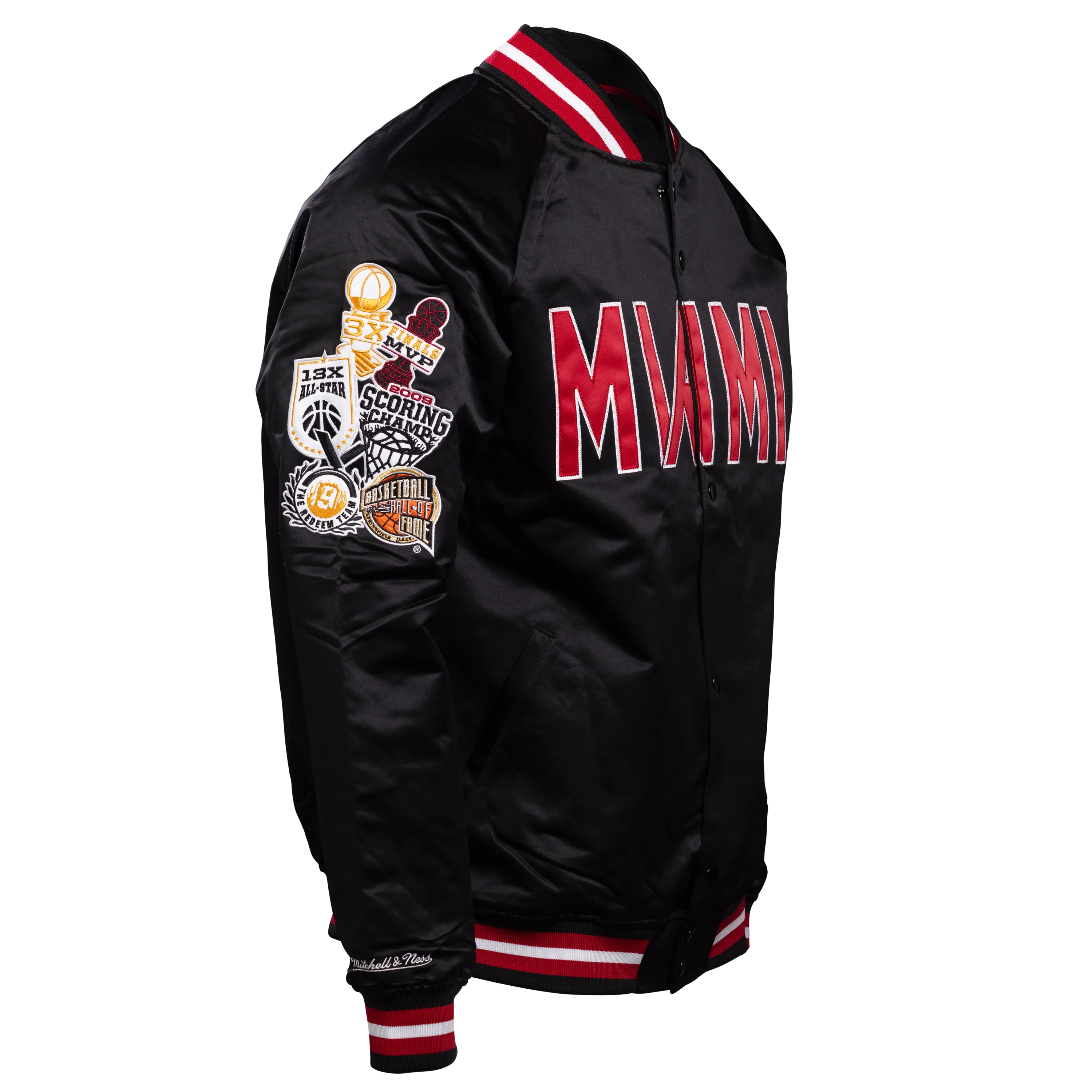 Court Culture x Mitchell and Ness Wade HOF Satin Jacket - Image 2