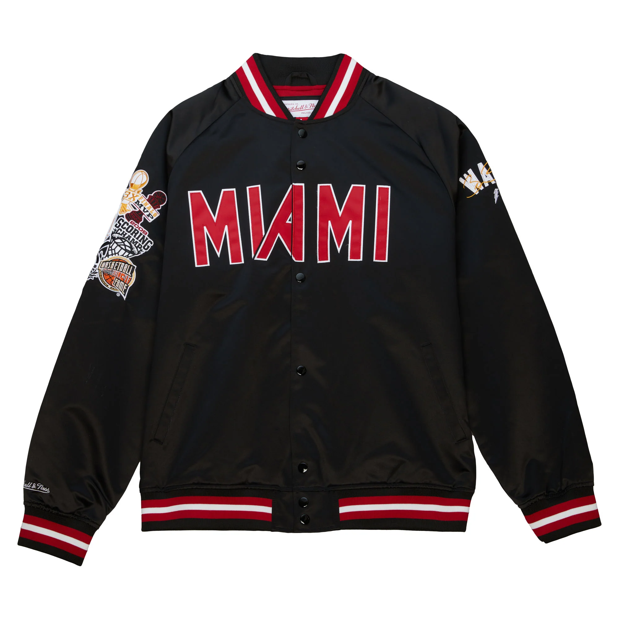 Court Culture x Mitchell and Ness Wade HOF Satin Jacket - Image 7