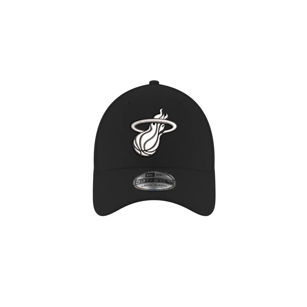 New Era Miami HEAT White Logo Flex Fit Hat