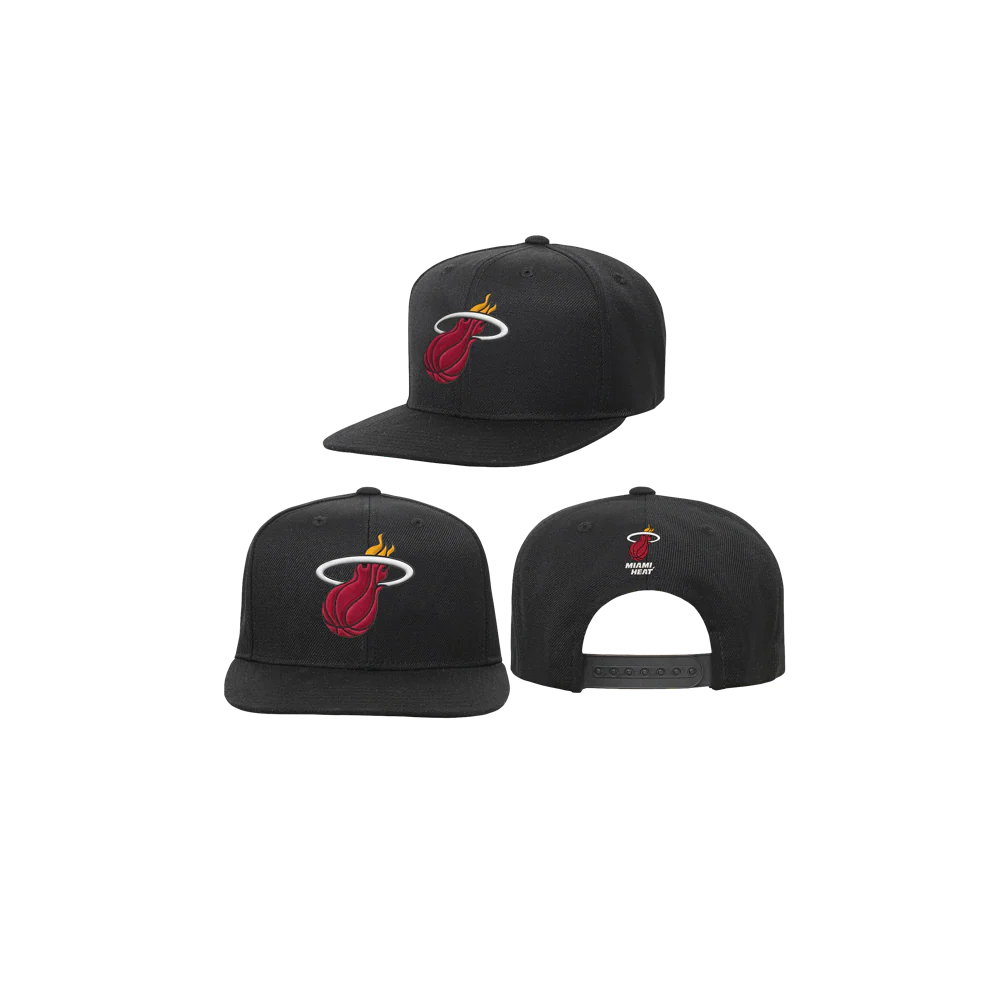 Miami HEAT Logo Youth Flatbrim Snapback - Image 4