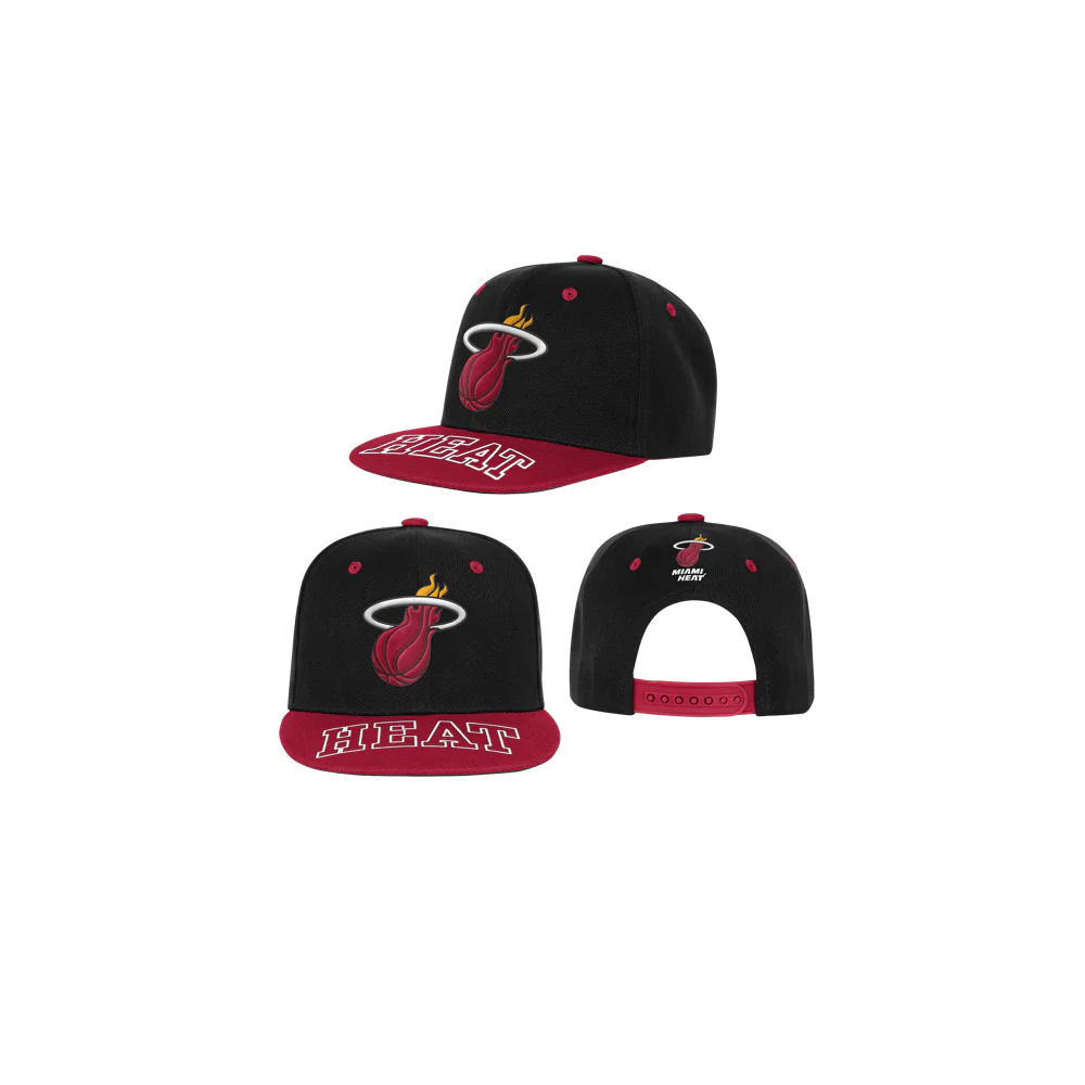 Miami HEAT Wordmark Brim Youth Snapback - Image 4