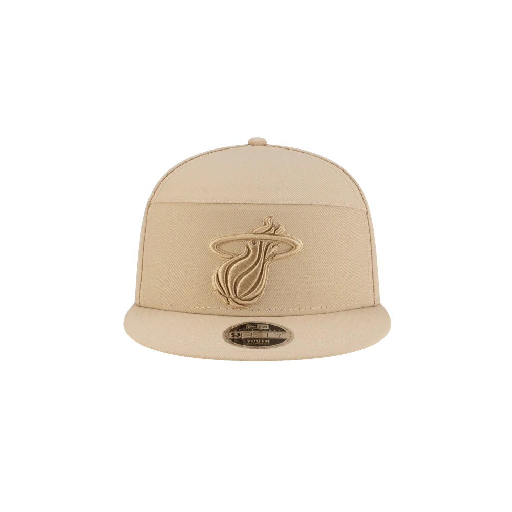 New Era Miami HEAT Tan Youth Snapback