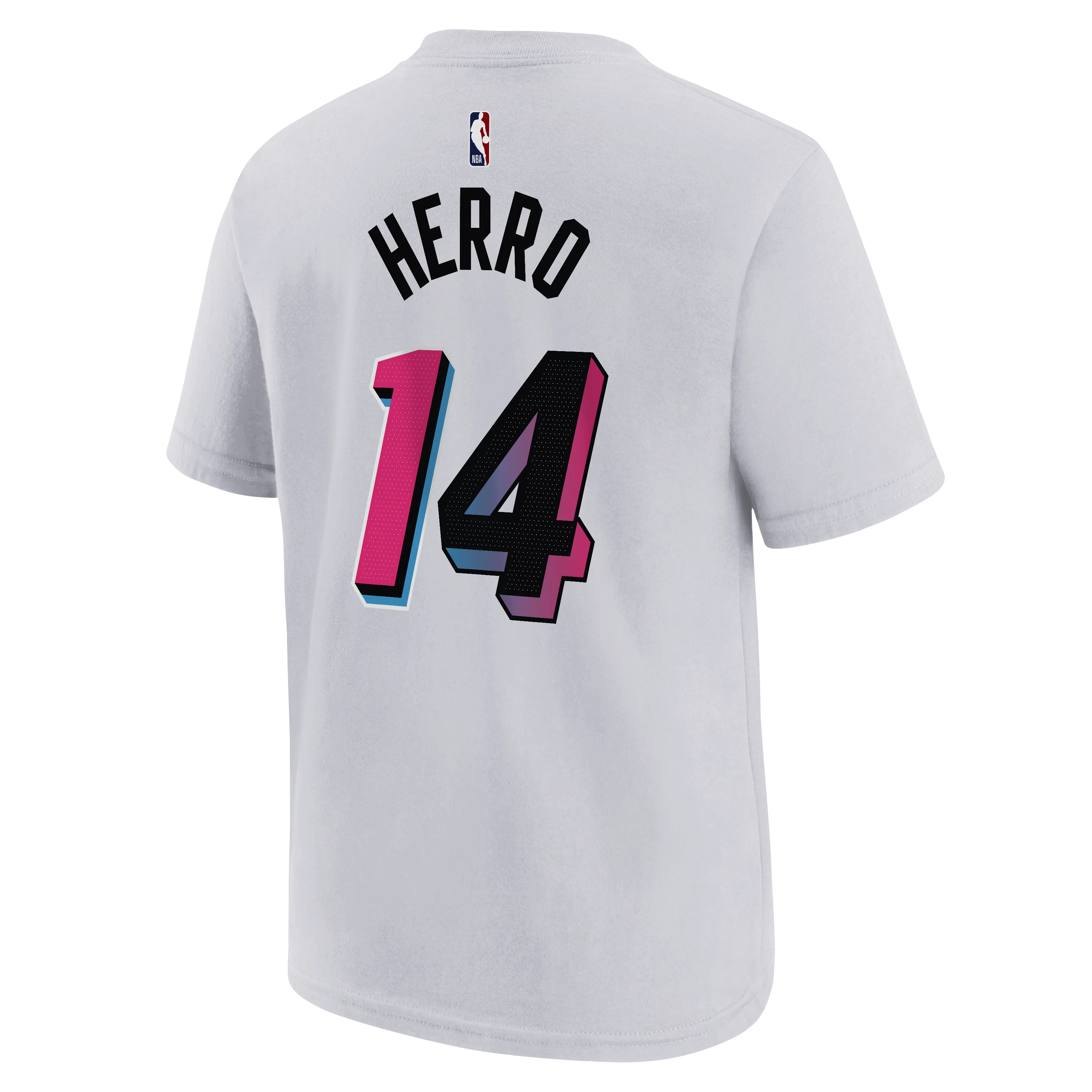 Tyler Herro Nike Miami Mashup Vol. 2 Name & Number Youth Tee - Image 2