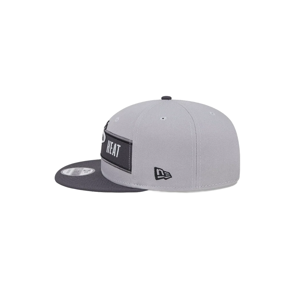 New Era Miami HEAT 2024 Draft Grey Youth Snapback - Image 4