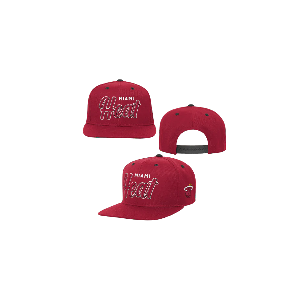 Miami HEAT Script Red Youth Snapback - Image 4