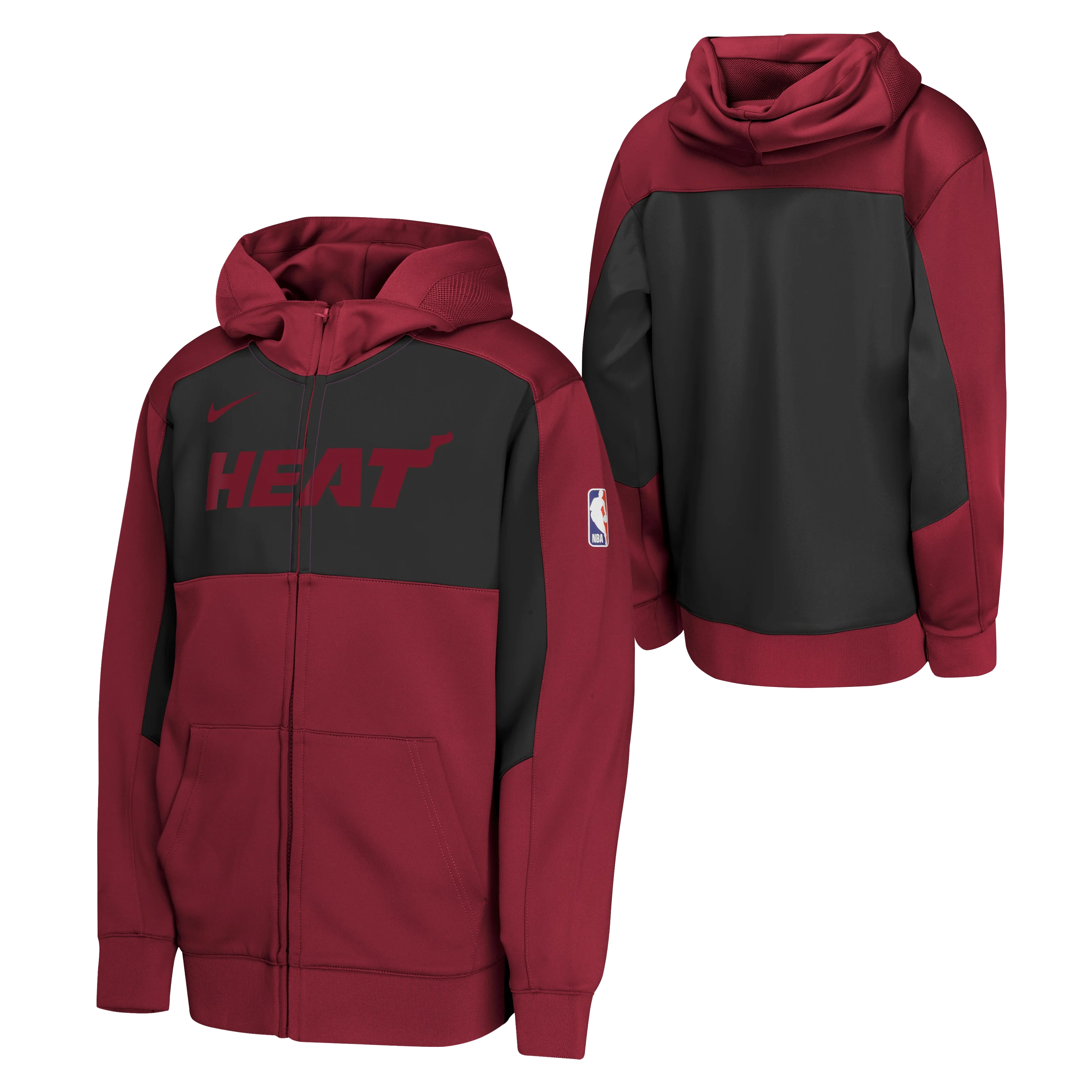 Nike Miami HEAT 2024-25 Statement Red Showtime Youth Hoodie - Image 3