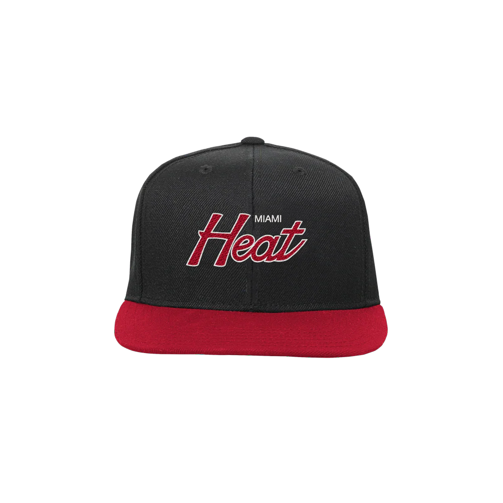 Mitchell & Ness Miami HEAT Script Youth Snapback