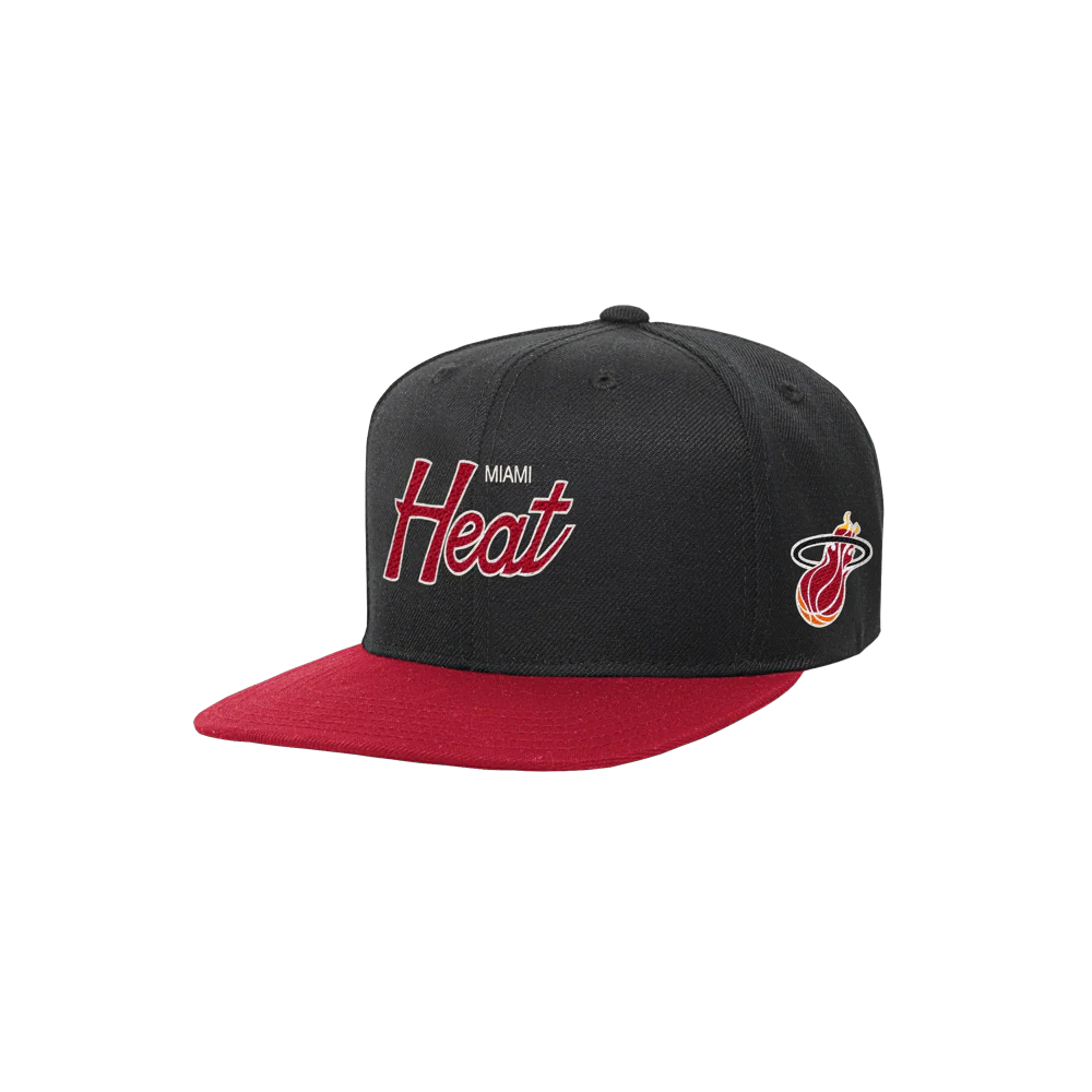 Mitchell & Ness Miami HEAT Script Youth Snapback - Image 2