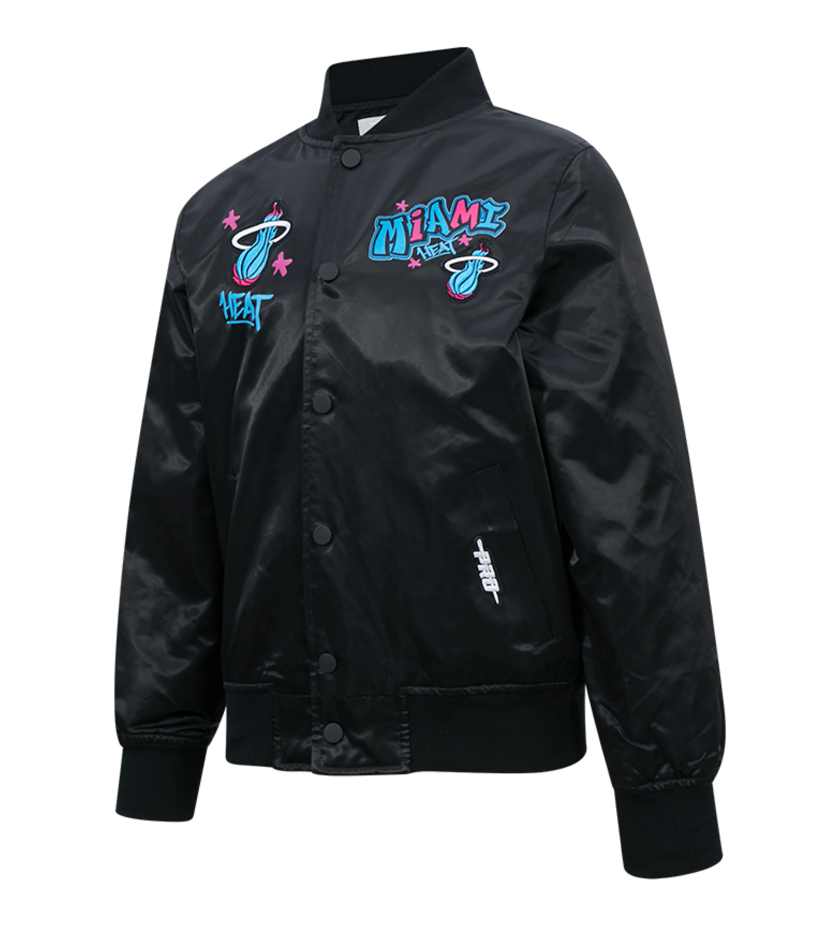 Pro Standard Miami HEAT Original Vice Nights Youth Satin Jacket - Image 3