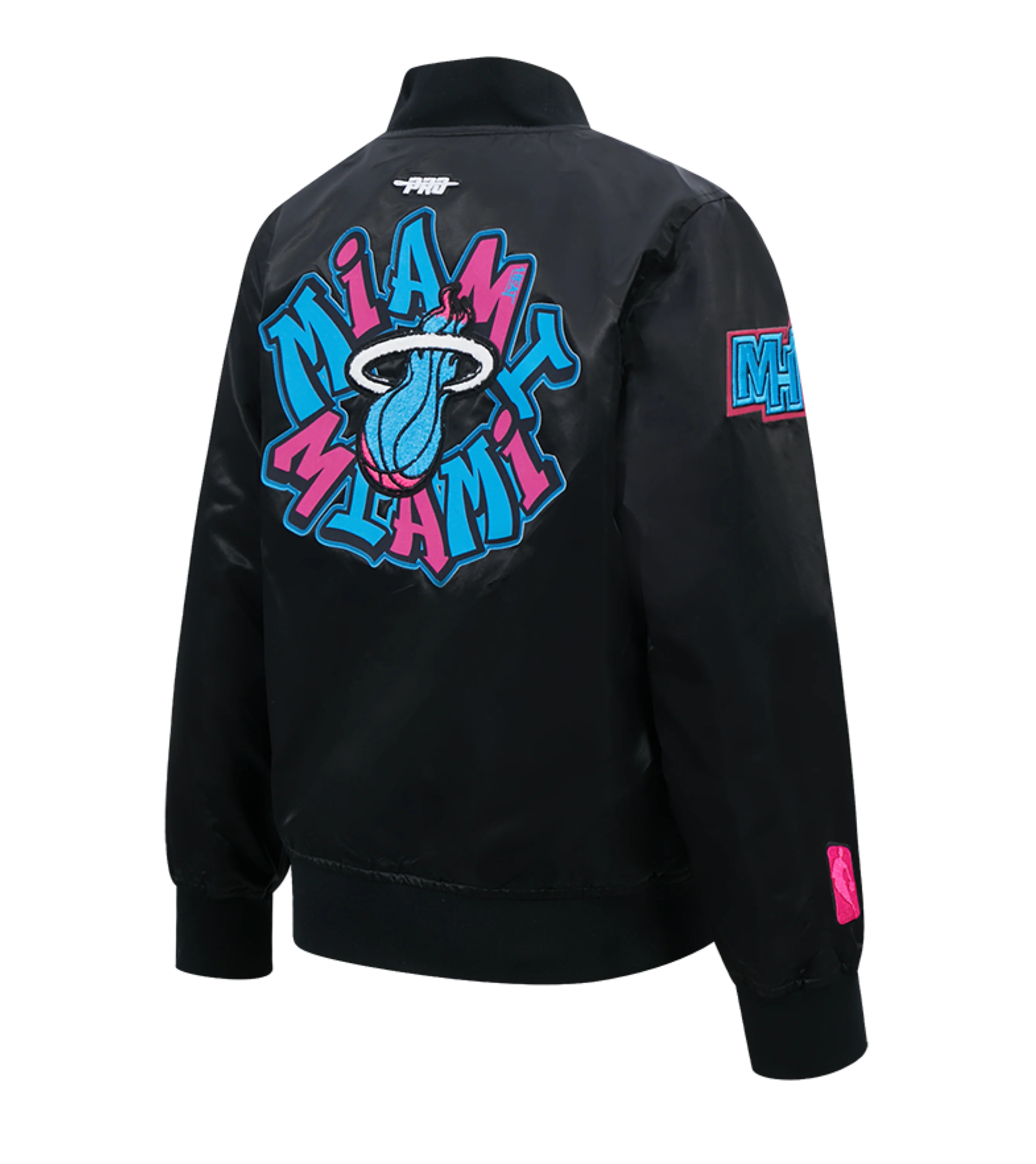 Pro Standard Miami HEAT Original Vice Nights Youth Satin Jacket - Image 4