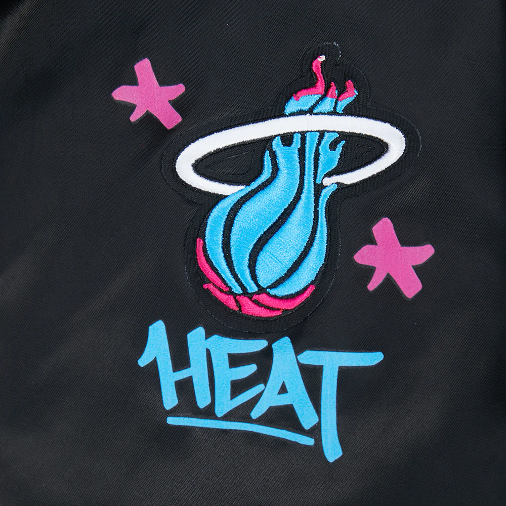 Pro Standard Miami HEAT Original Vice Nights Youth Satin Jacket - Image 5