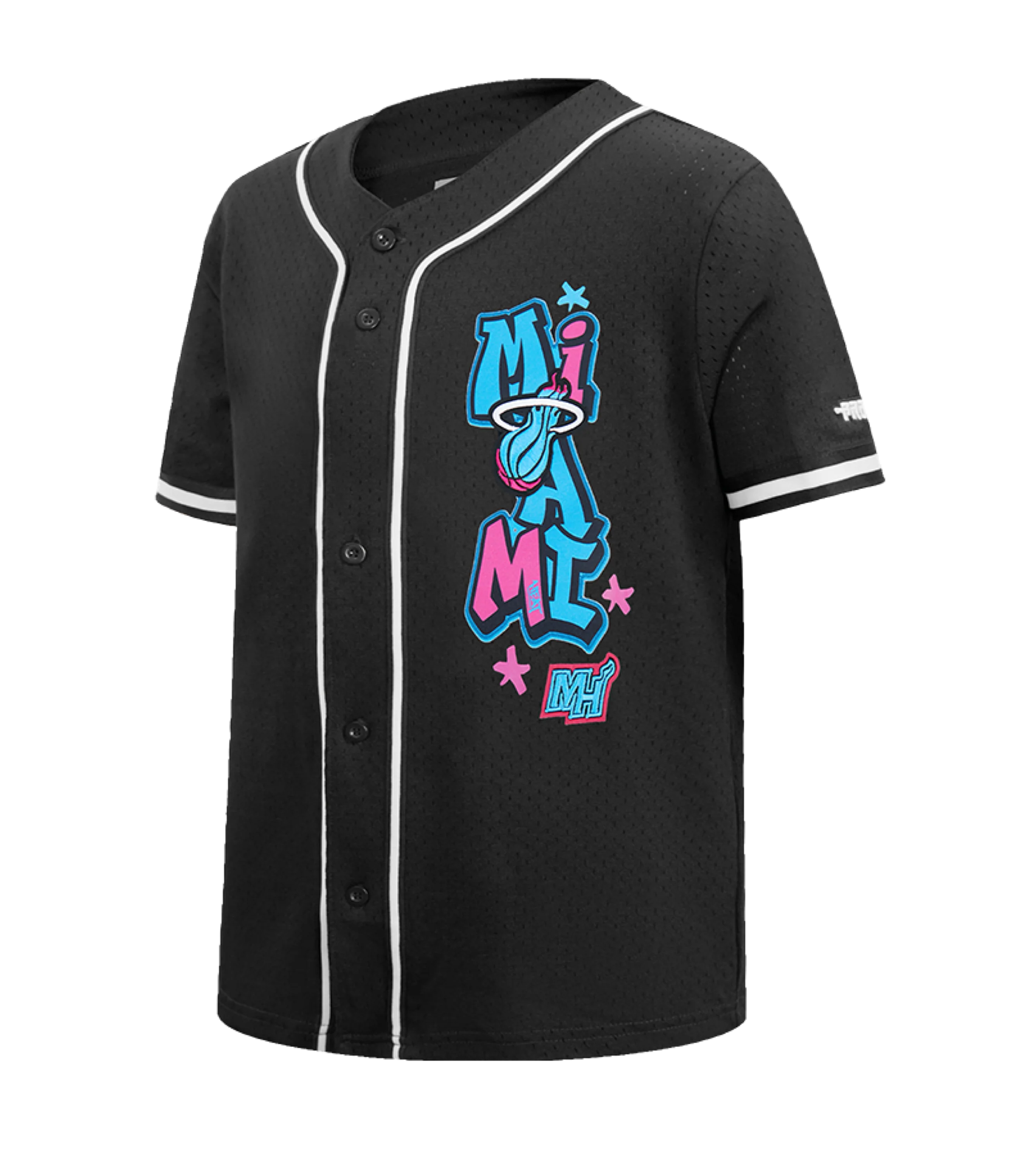 Pro Standard Miami HEAT Original Vice Nights Youth Baseball Jersey - Image 3