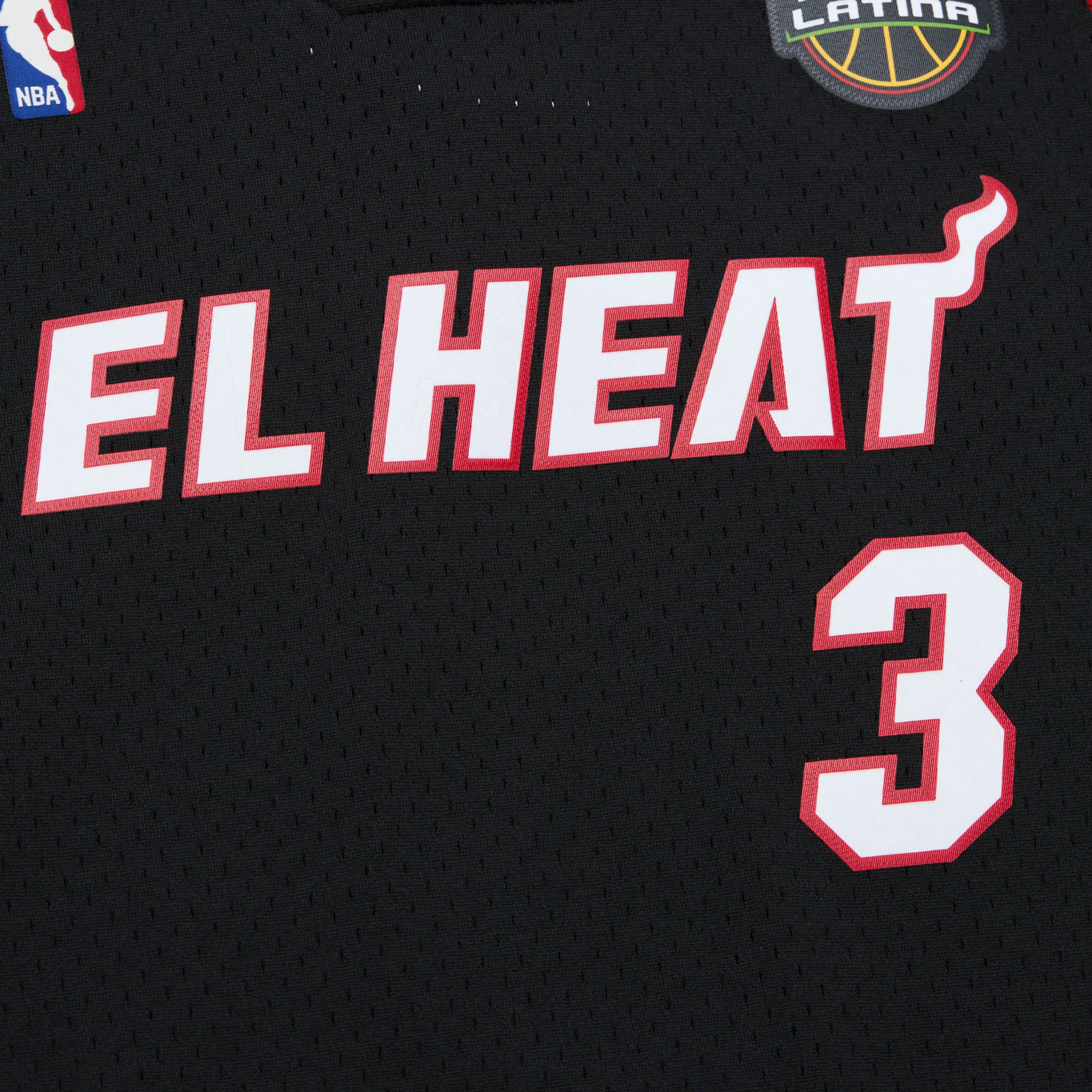 Dwyane Wade Mitchell & Ness 2008-09 EL HEAT Youth Swingman Jersey - Image 3